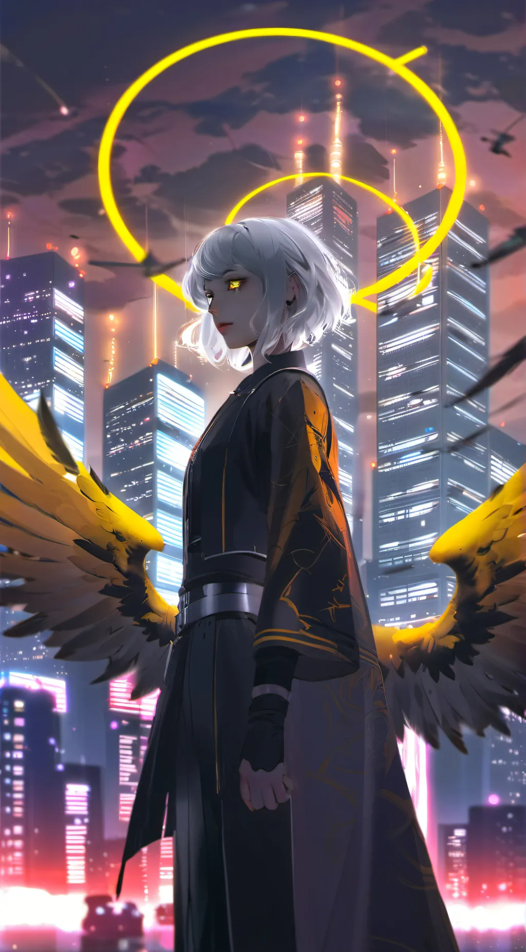 ai character: V (Murder drones) background