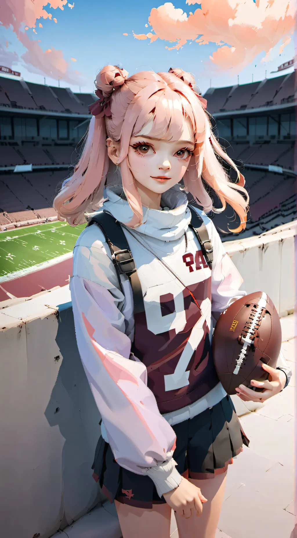 ai character: Student band love background