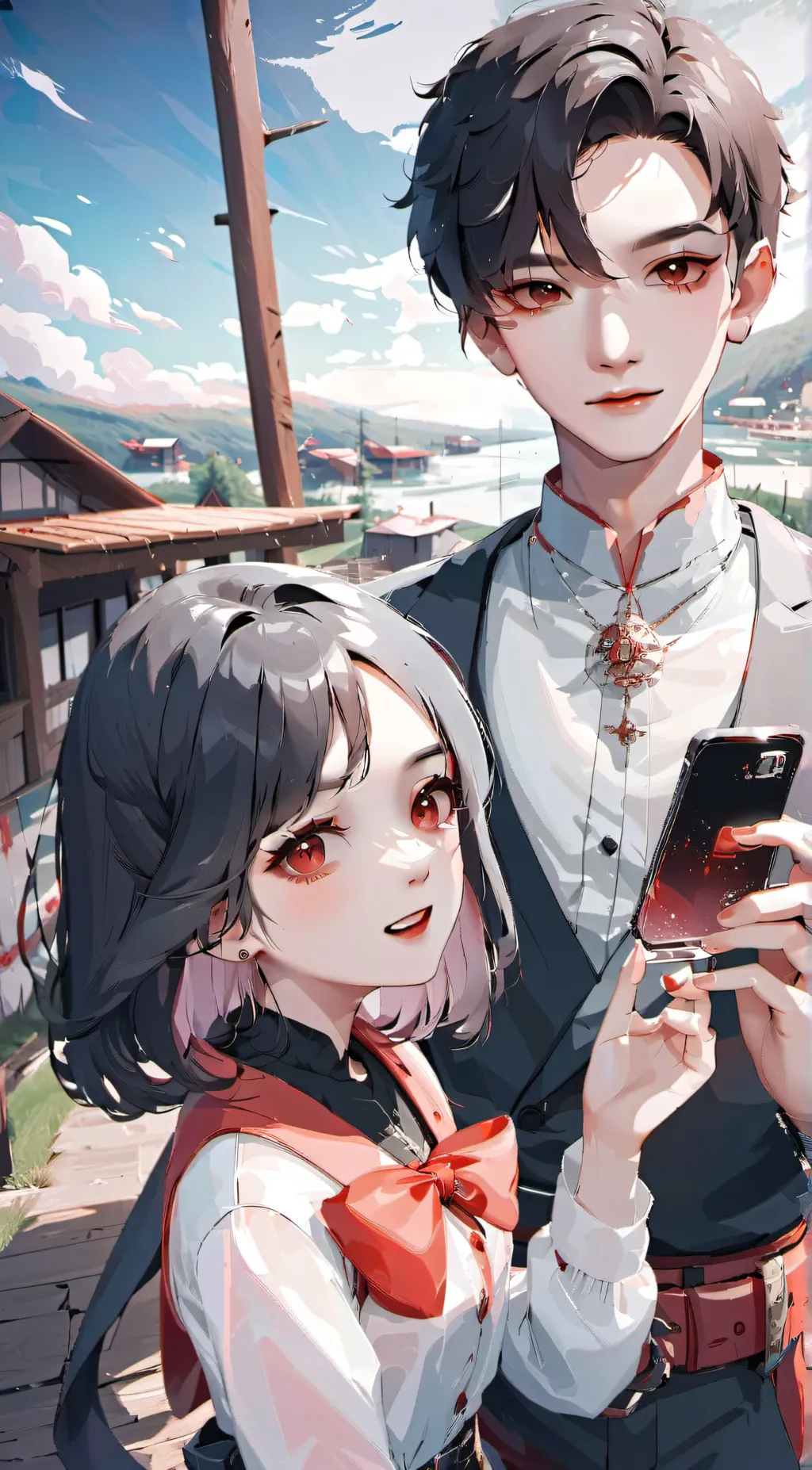 ai character: Mikey and Ella  background