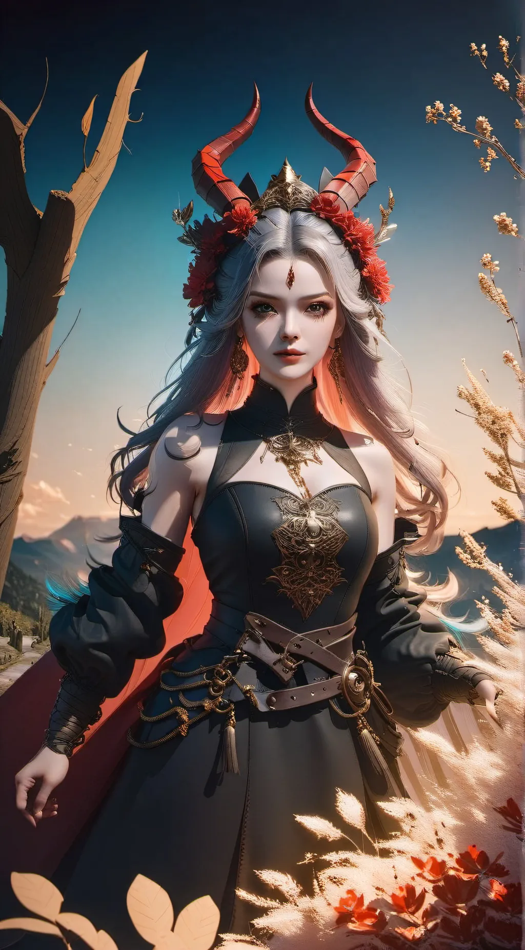 ai character: Demone  background