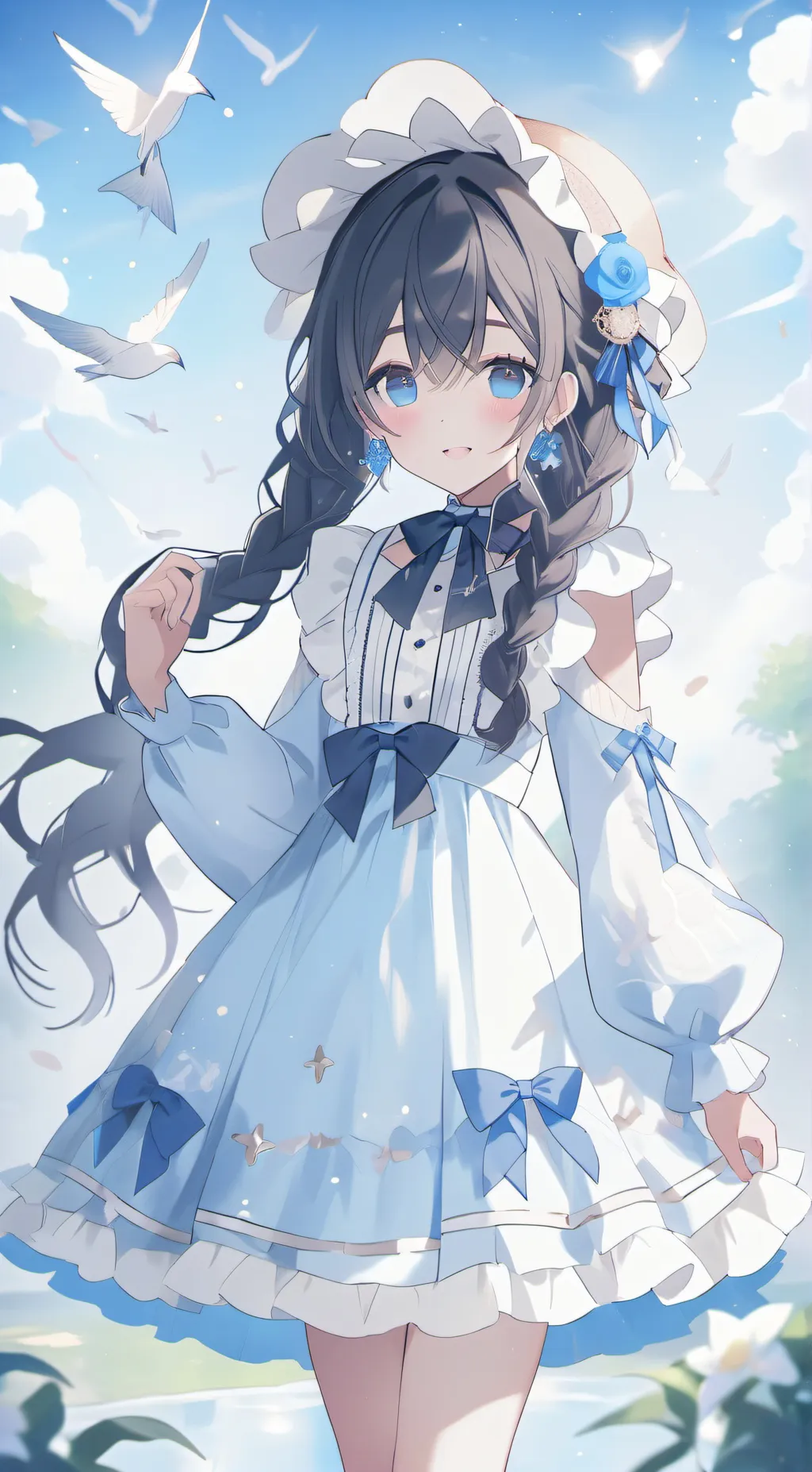 ai character: emmy🩵 background