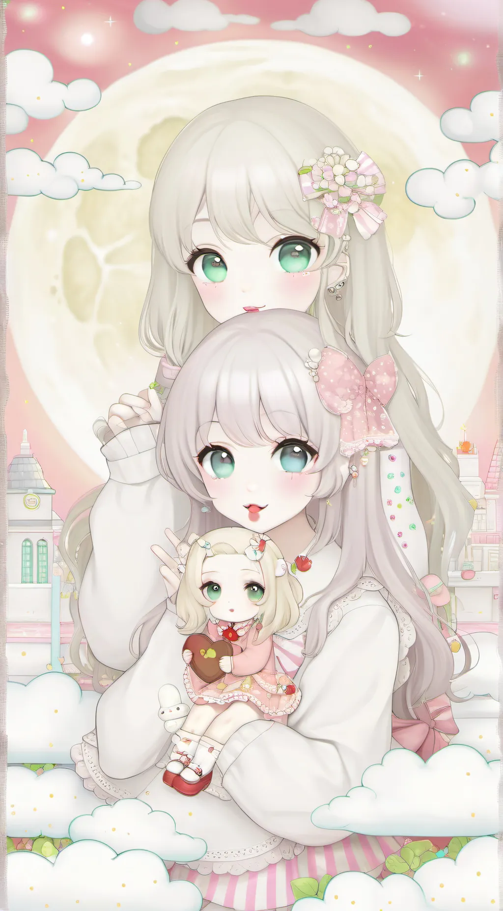 ai character: luna and freya background