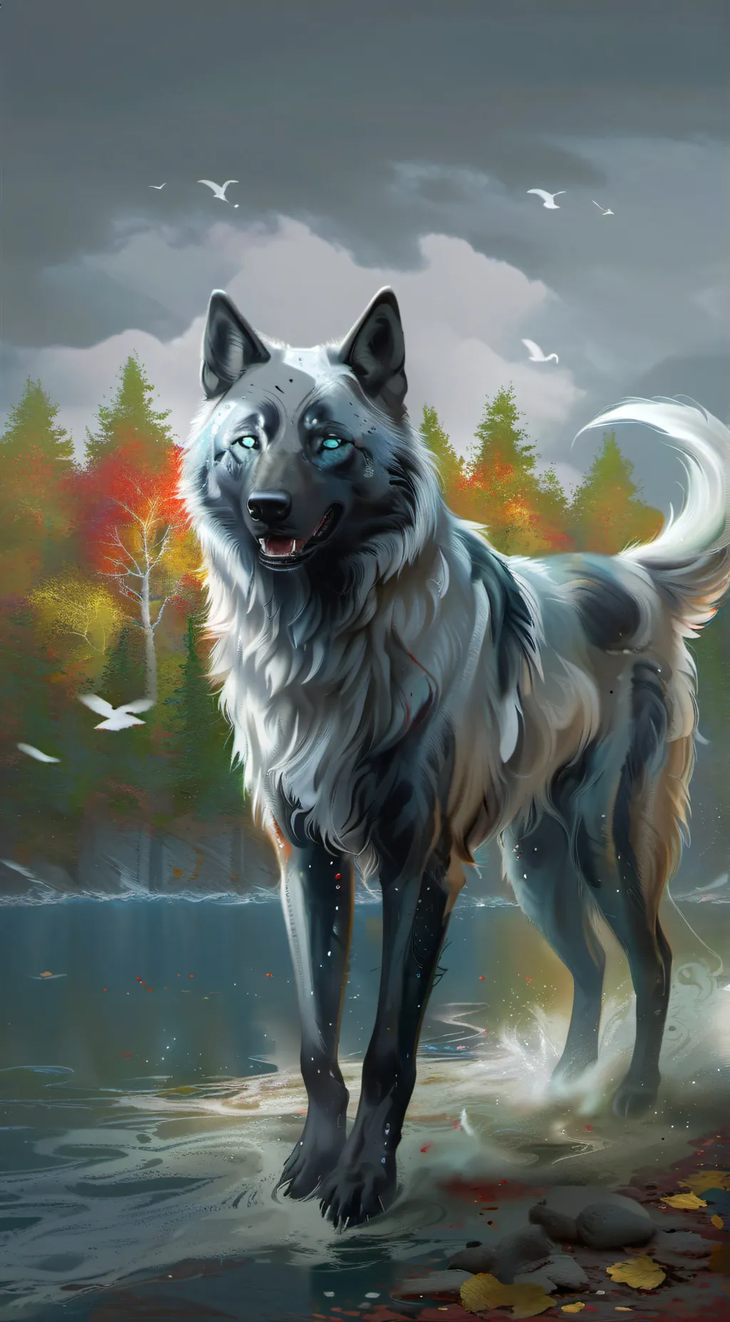 ai character: wolf background
