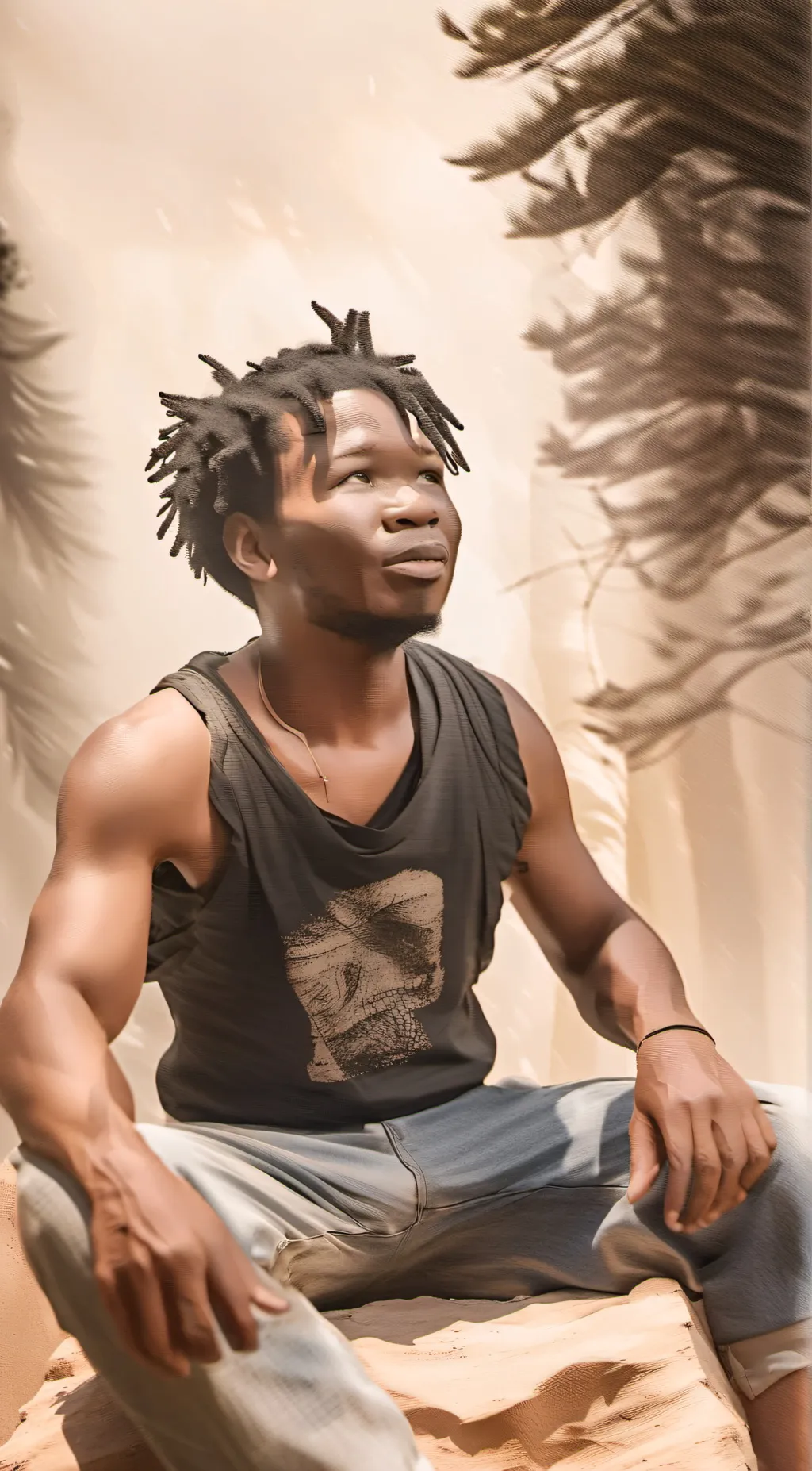 ai character: Big mason background