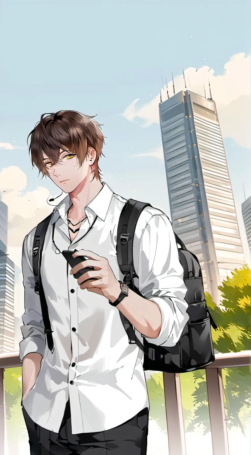 ai character: Leon background