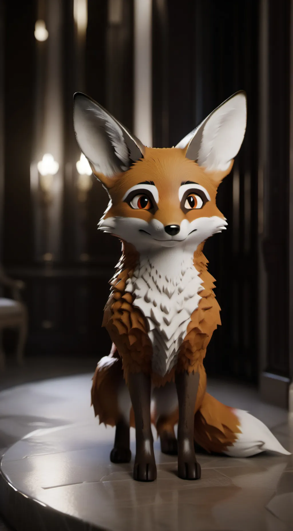 ai character: lucky fox background