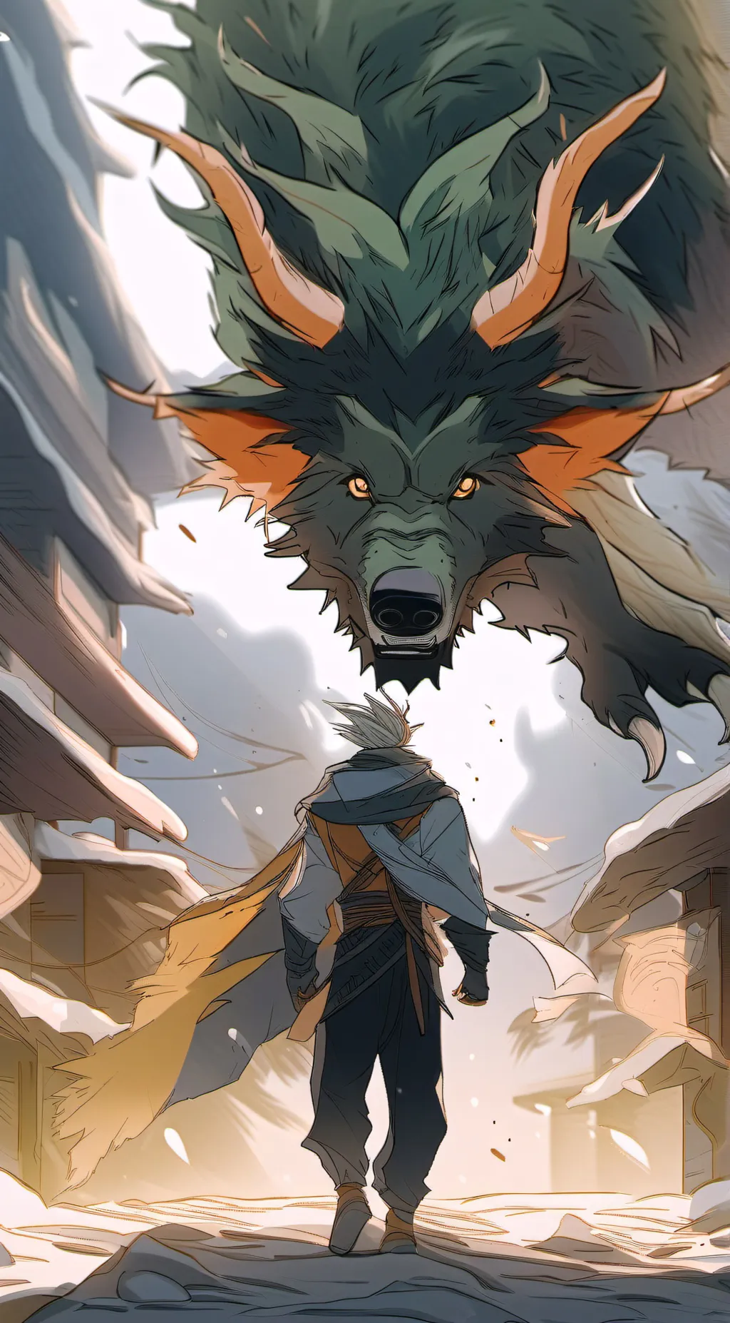 ai character: king leo background