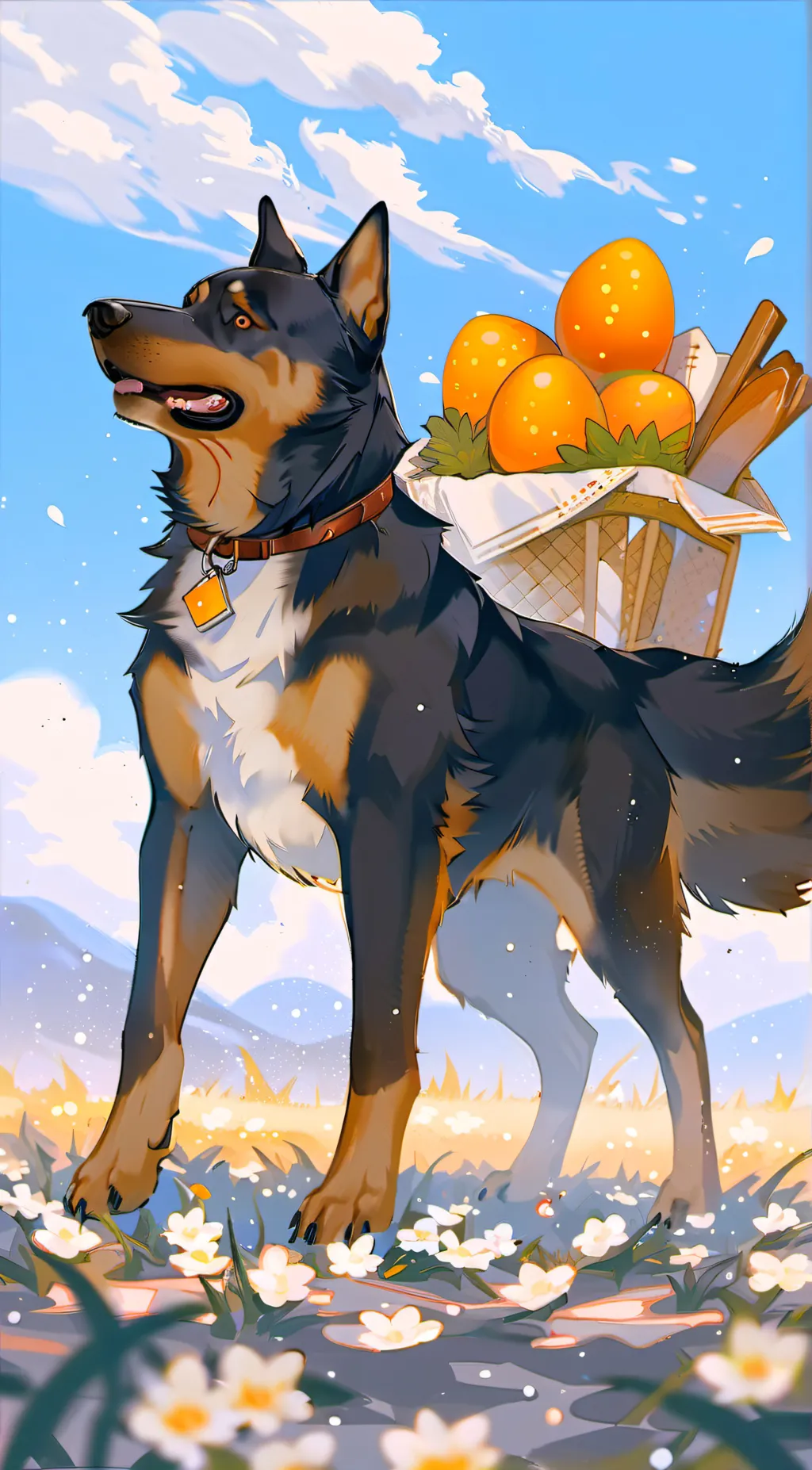 ai character: Egg background