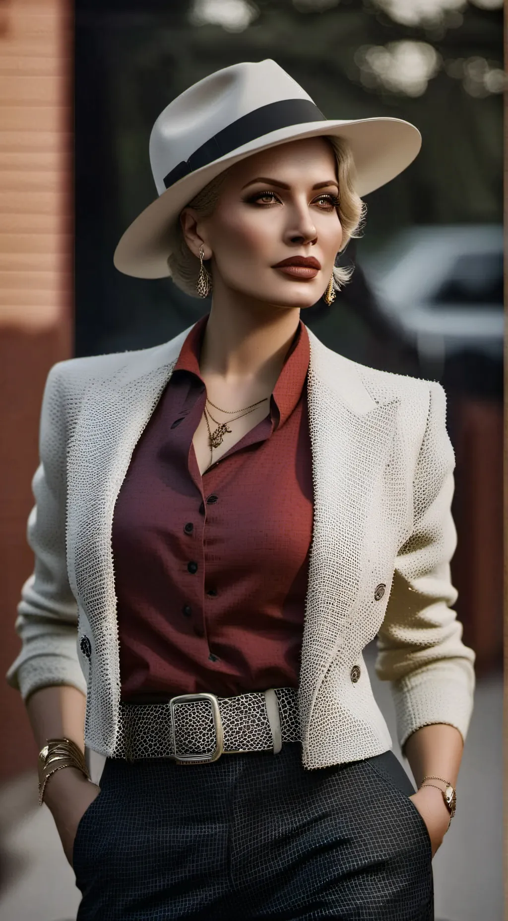 ai character: Kiki snow background