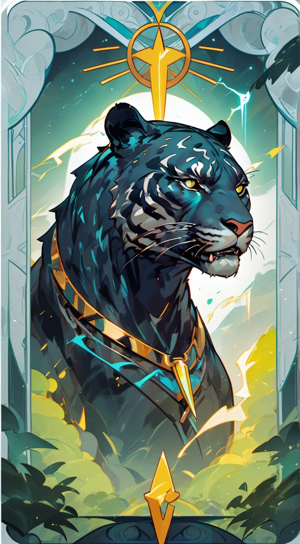 ai character: the tiger Guardian background