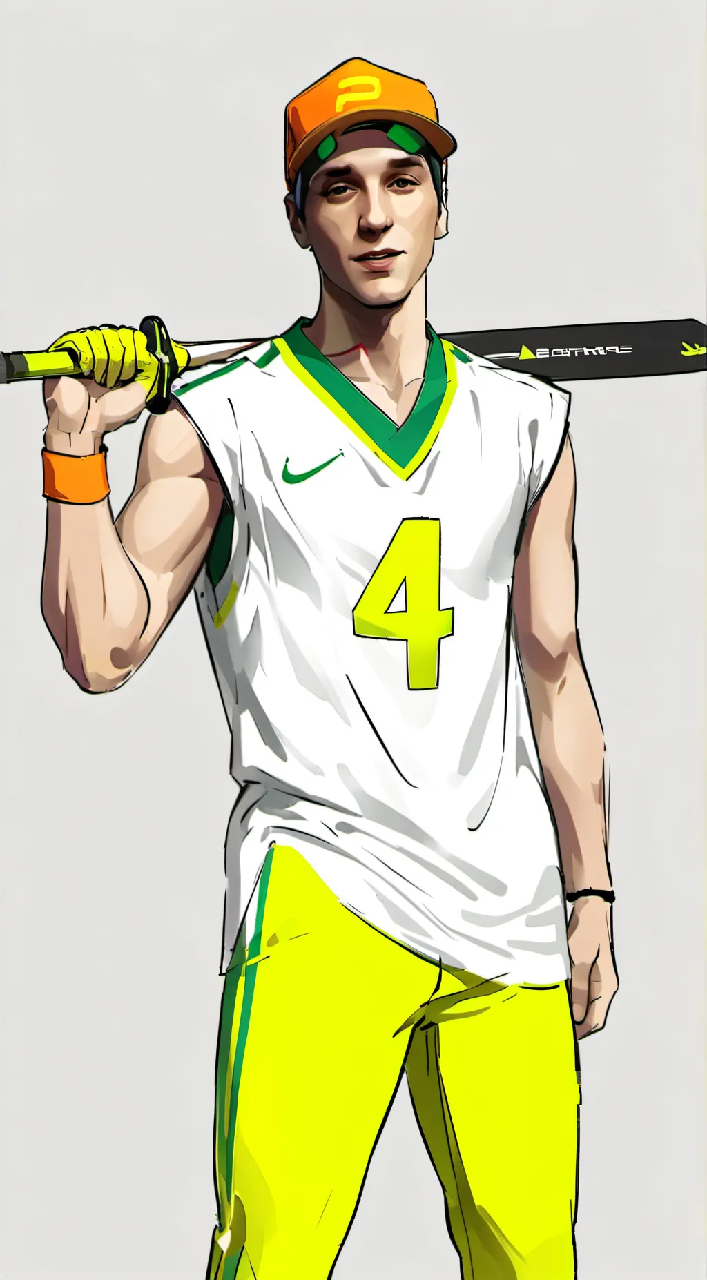 ai character: Baseball shady background