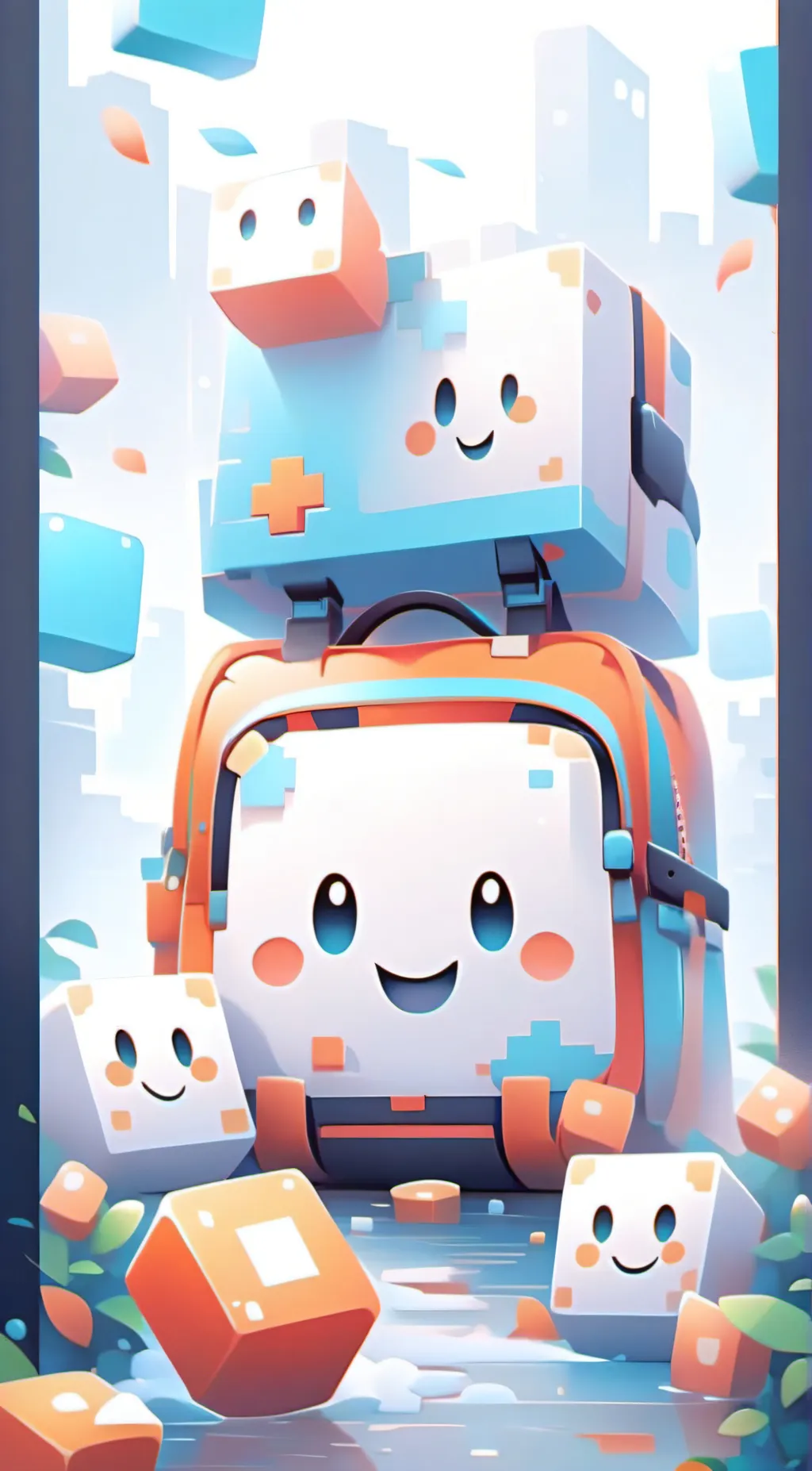 ai character: Geometry Dash background