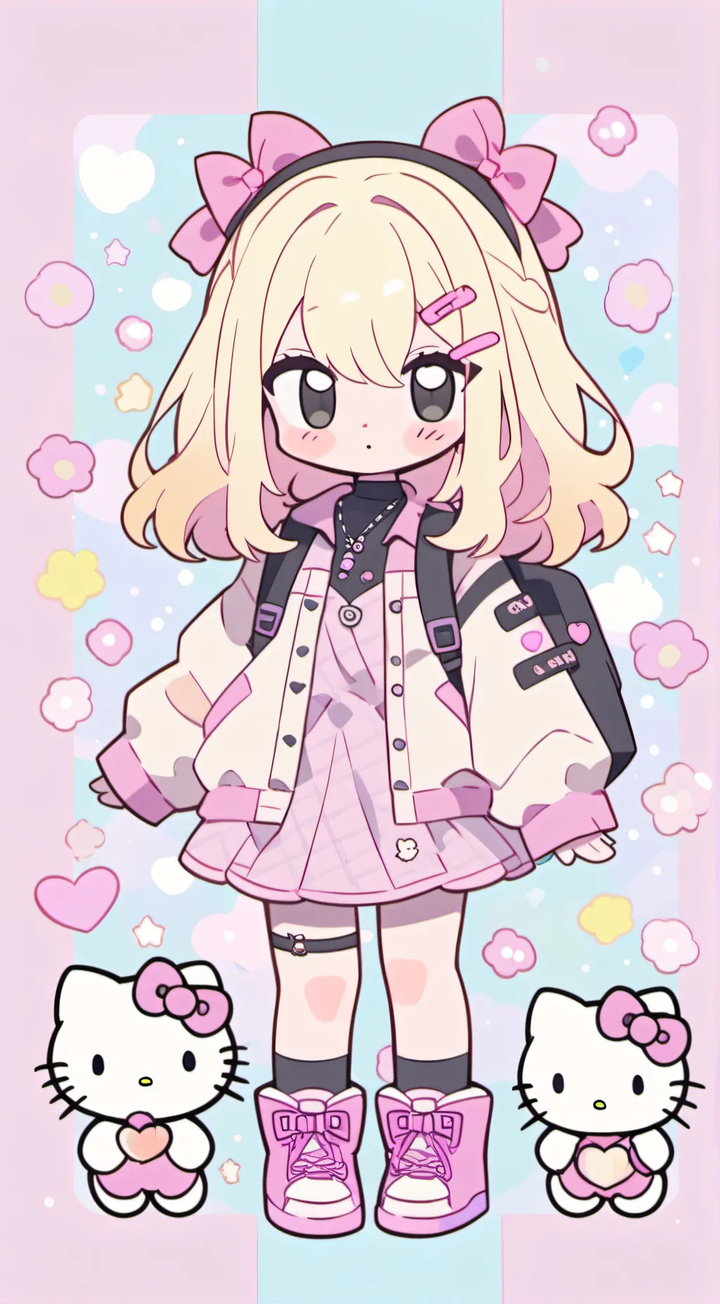 ai character: its Hello Kitty! background