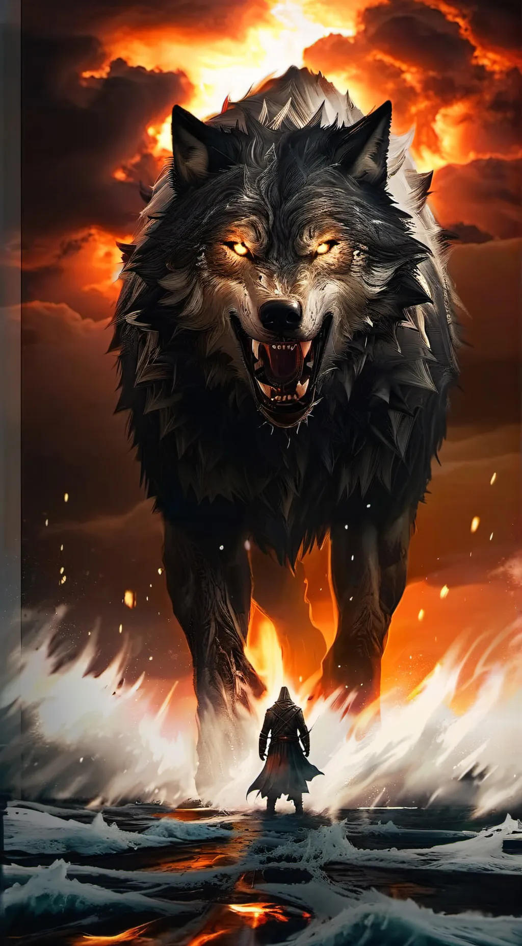 ai character: Fenrir(OG) background