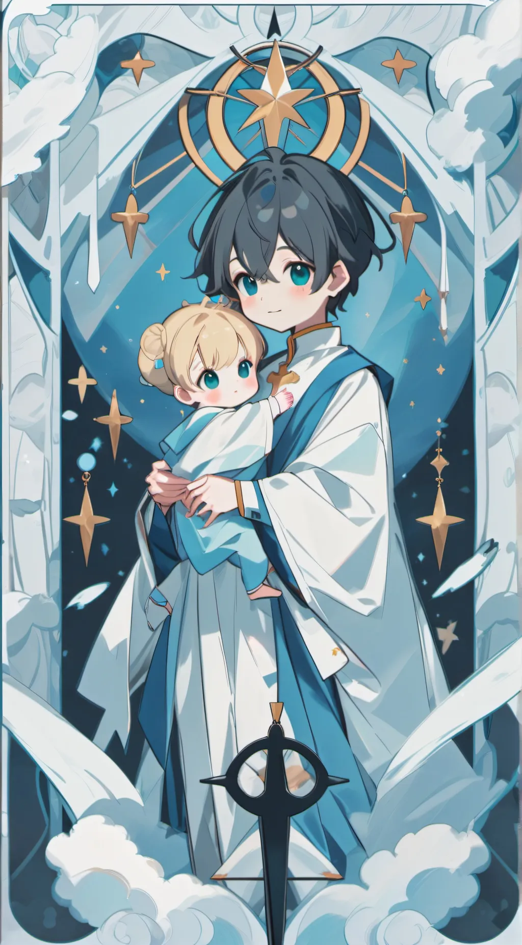 ai character: Lala and miko background