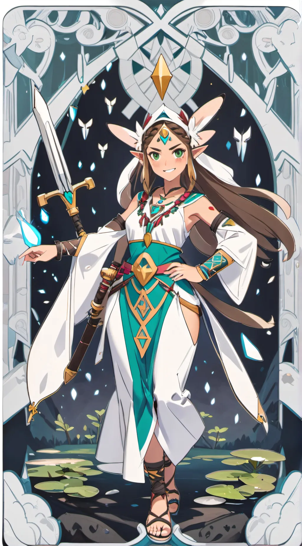 ai character: Ember MonsterHuntr background