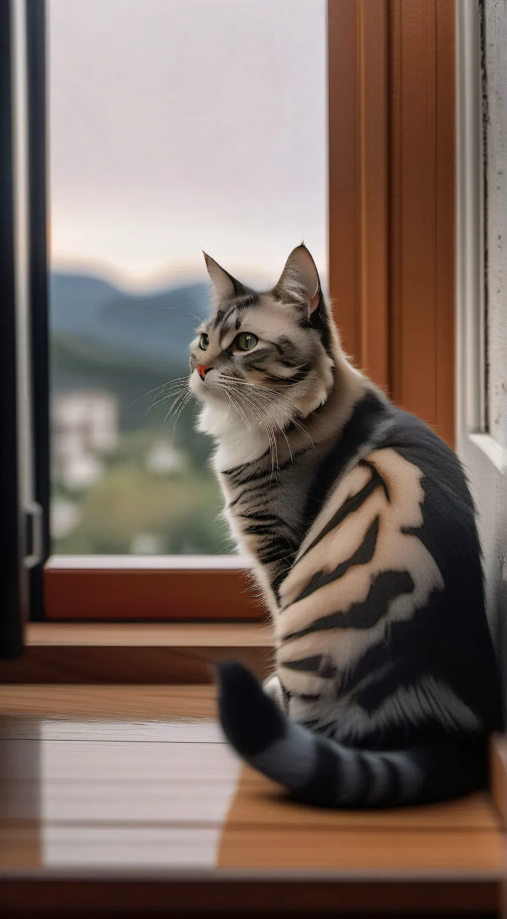 ai character: Maow cat background