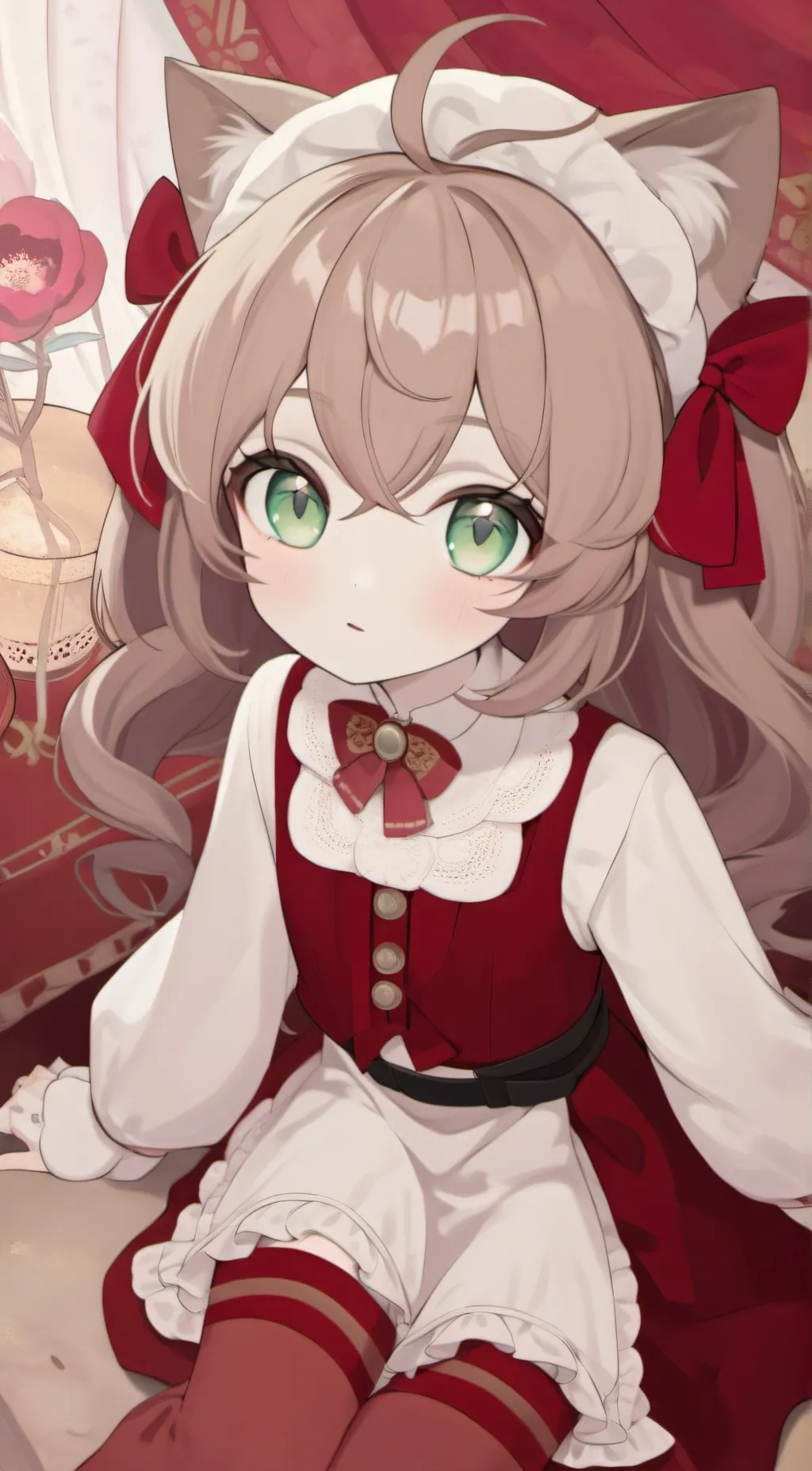 ai character: Strawberry background