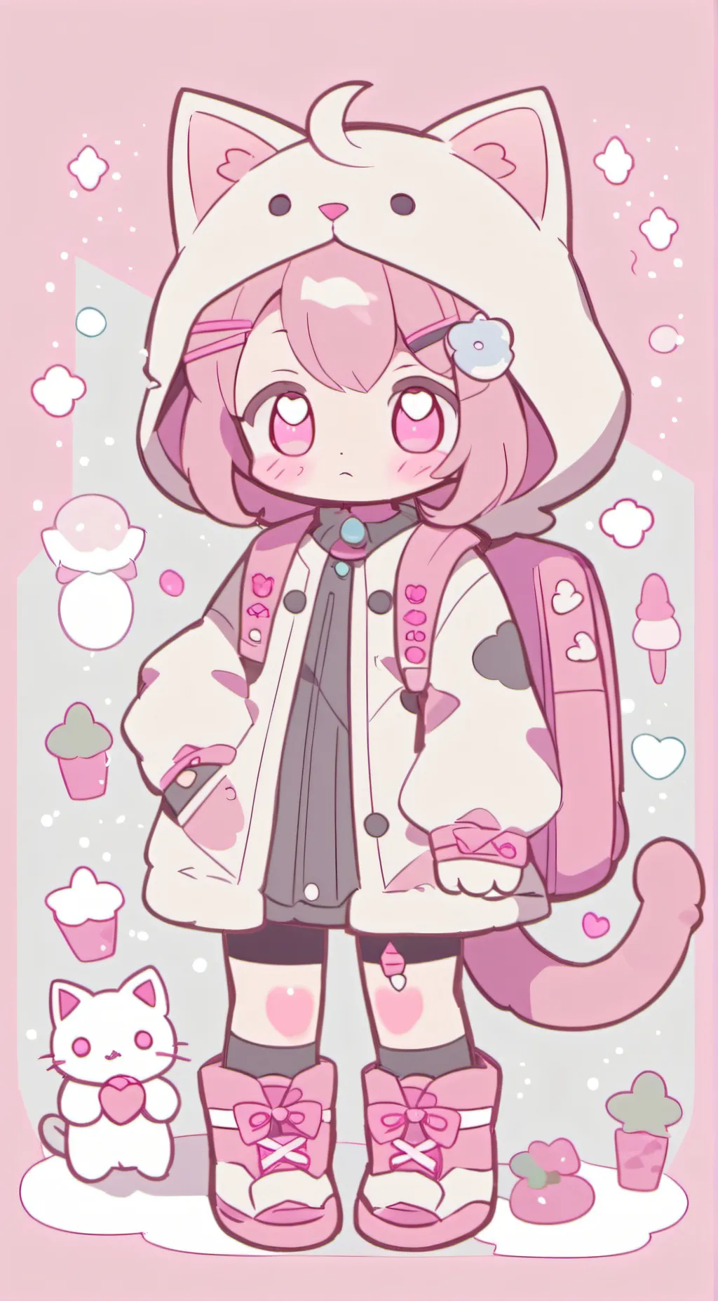 ai character: Uwu cat background