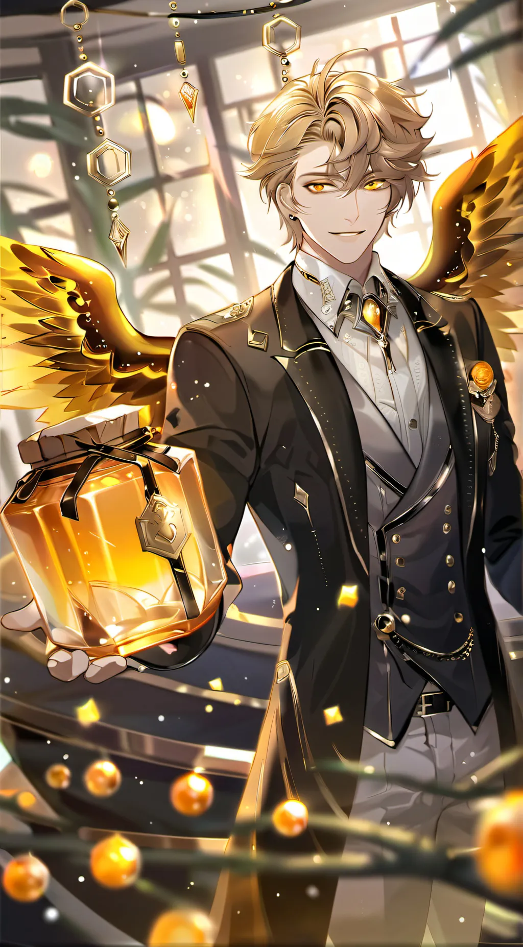 ai character: Falune Honeysuckle background