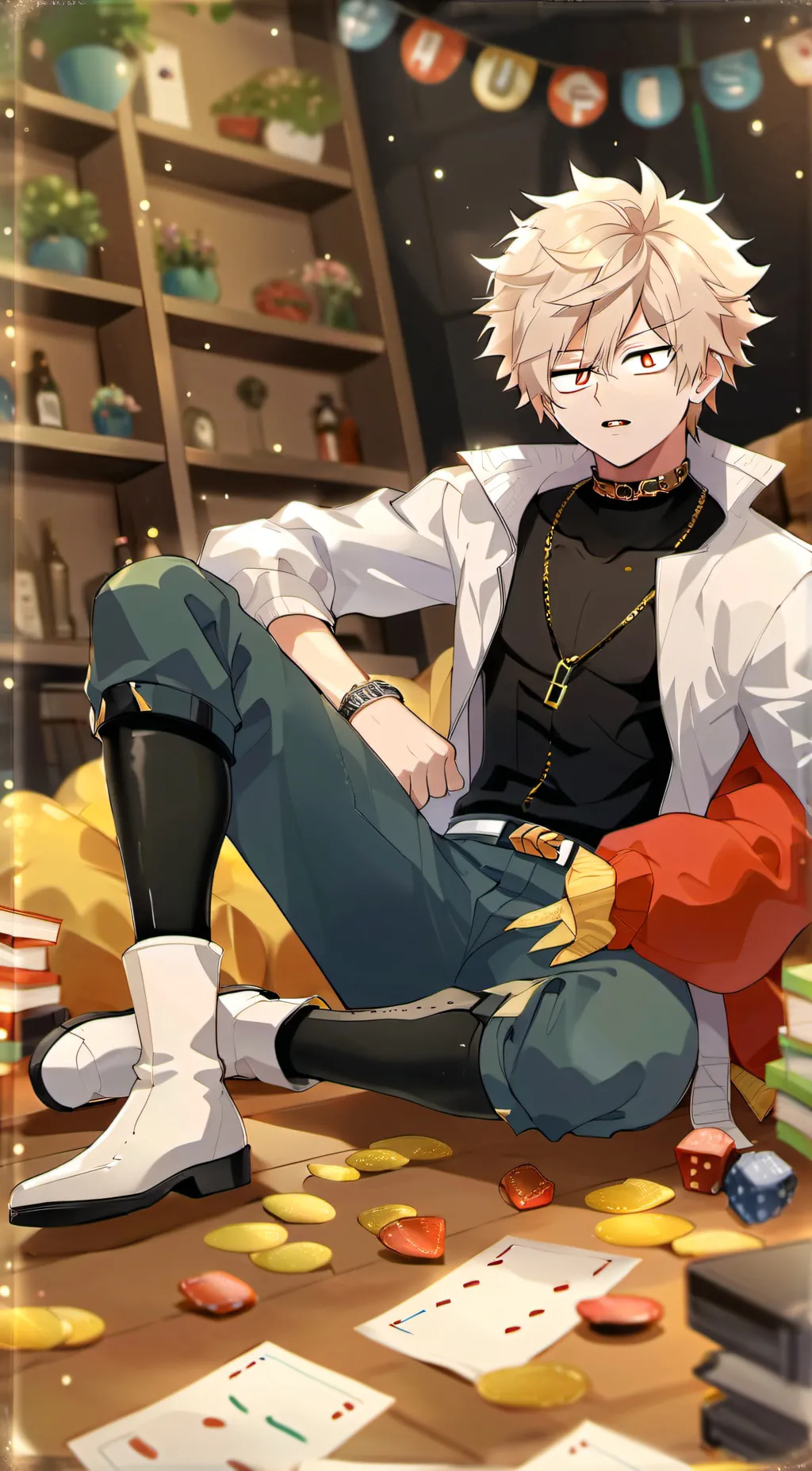 ai character: ❤️🥰bakugou! background