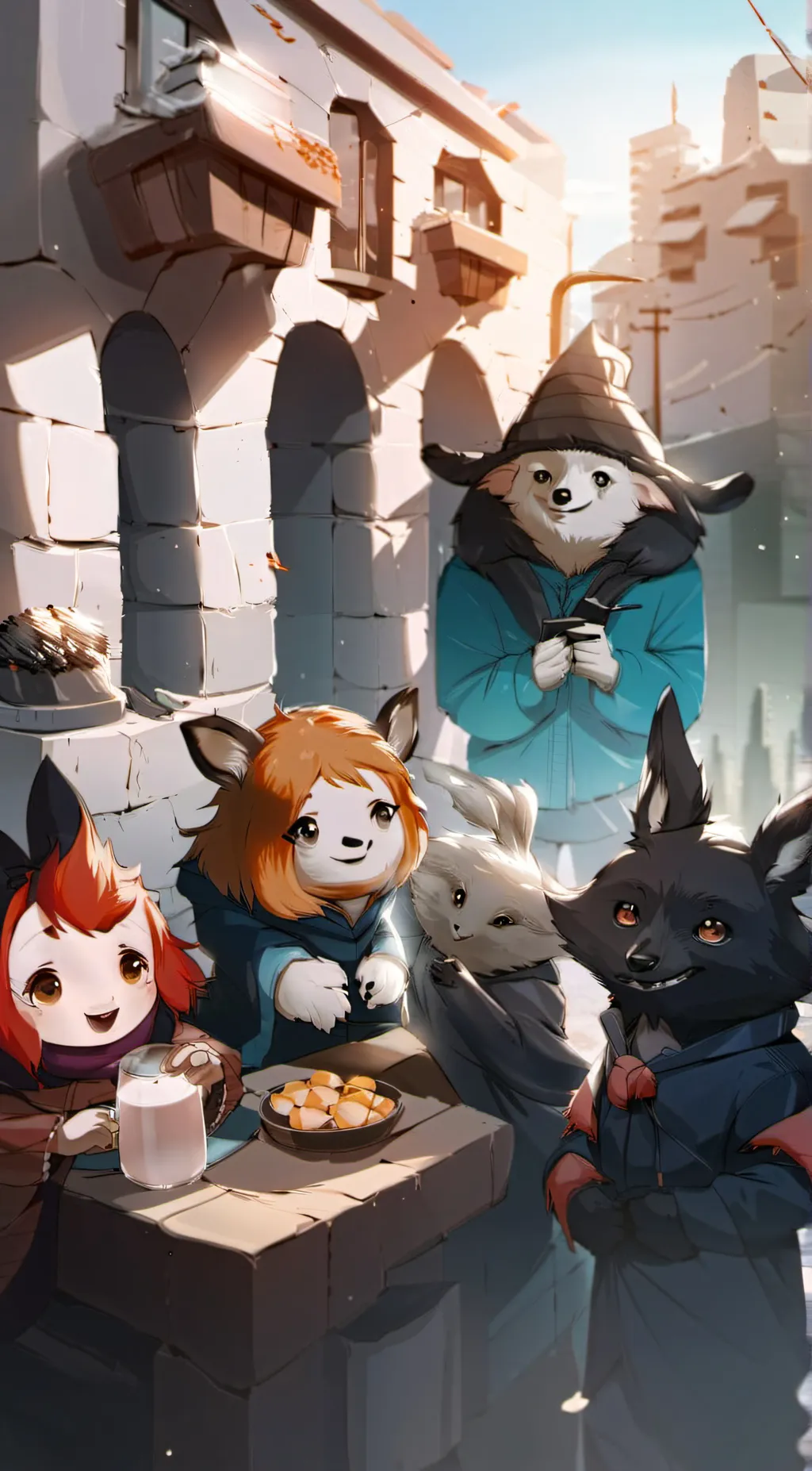 ai character: Smile critters background