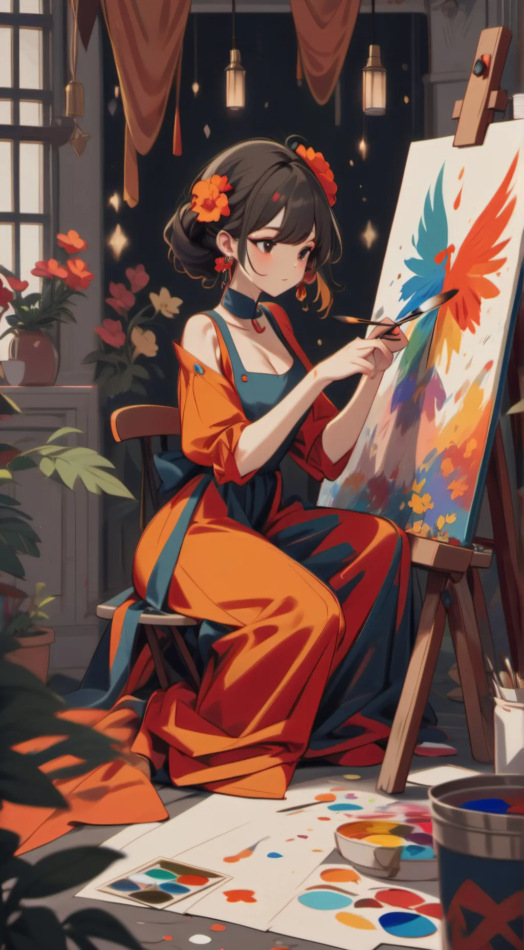 ai character: Eva background