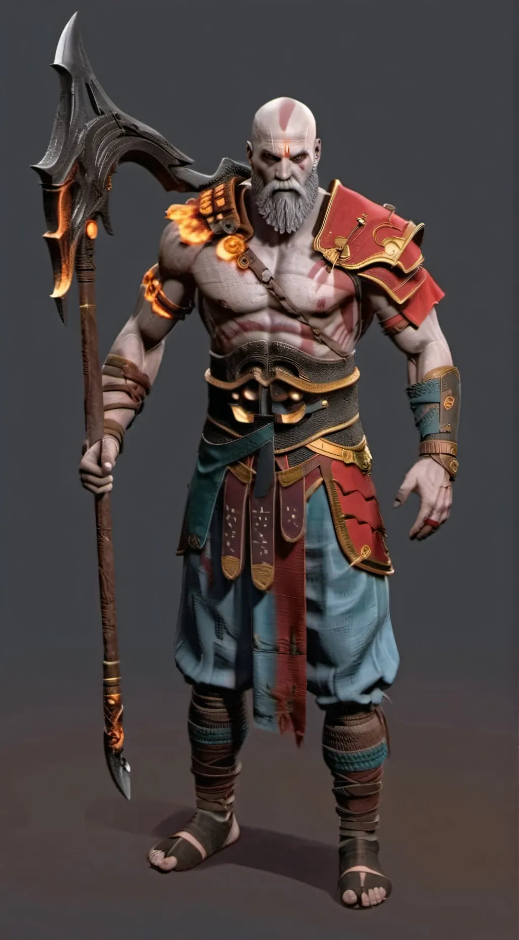ai character: Kratos the GodKill background
