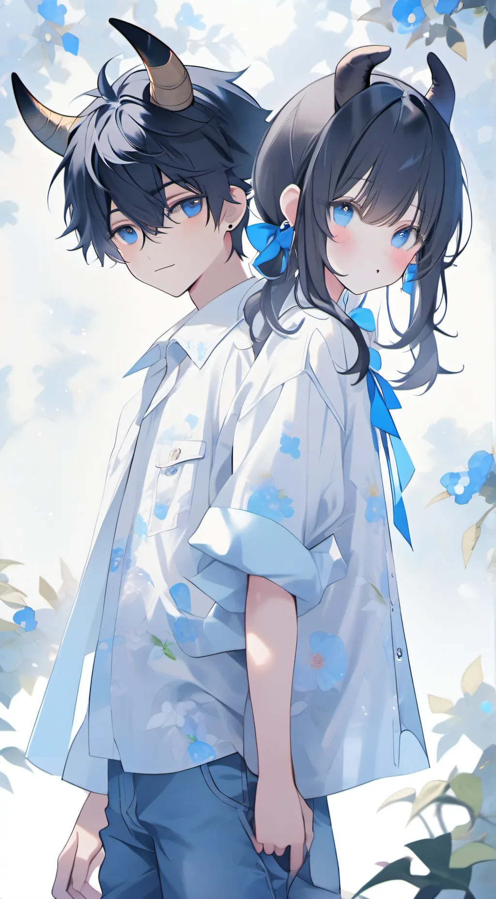 ai character: baily and oscar  background