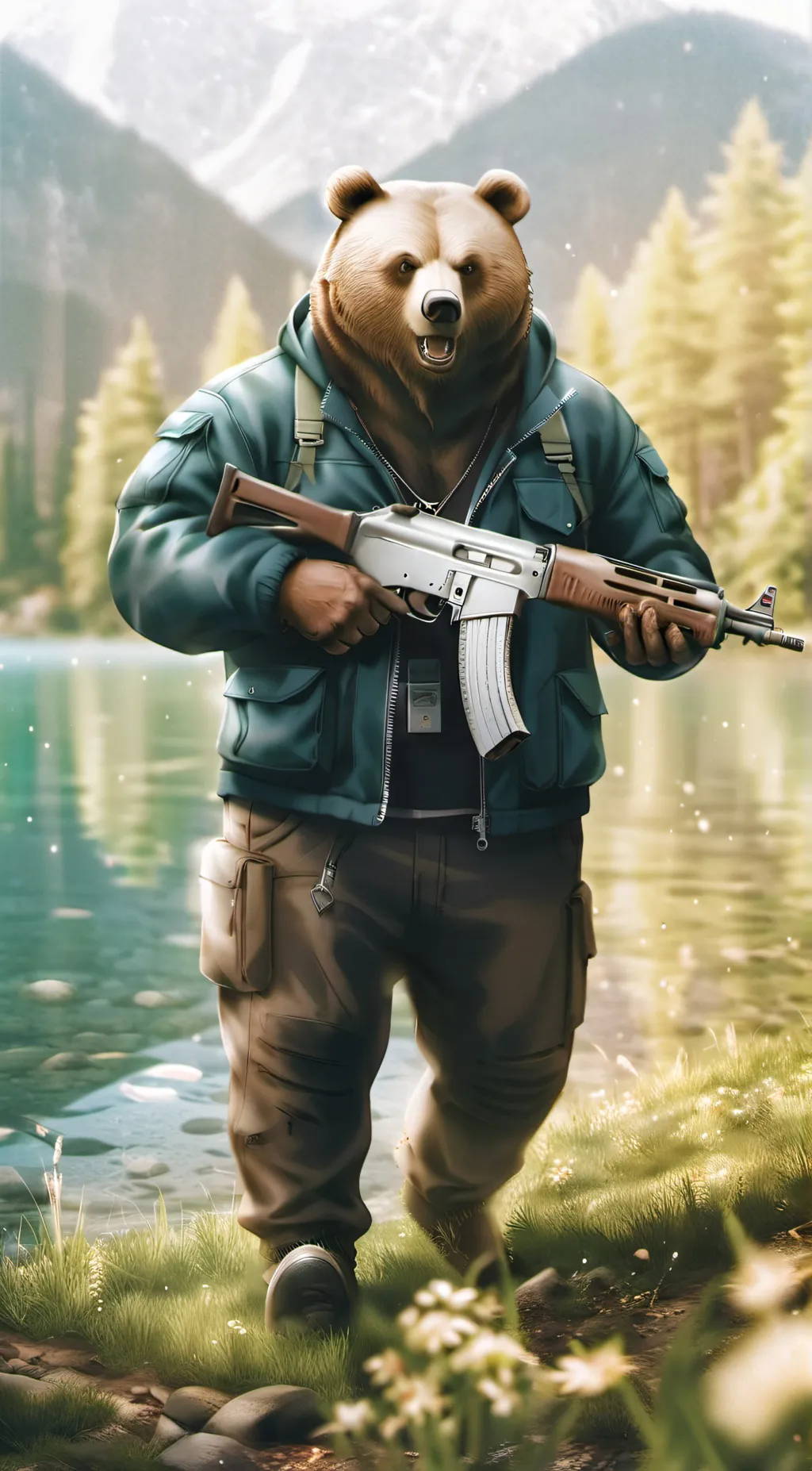 ai character: A Russian Bear background