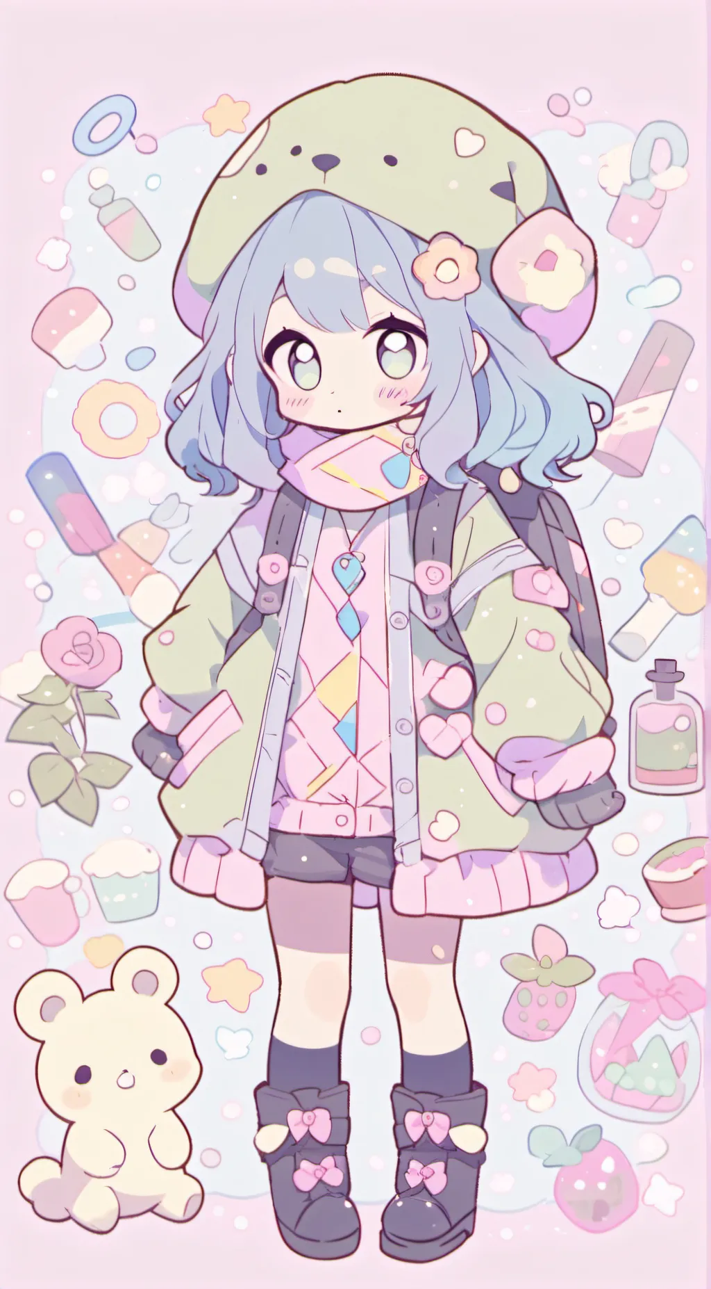 ai character: Marshmallow background