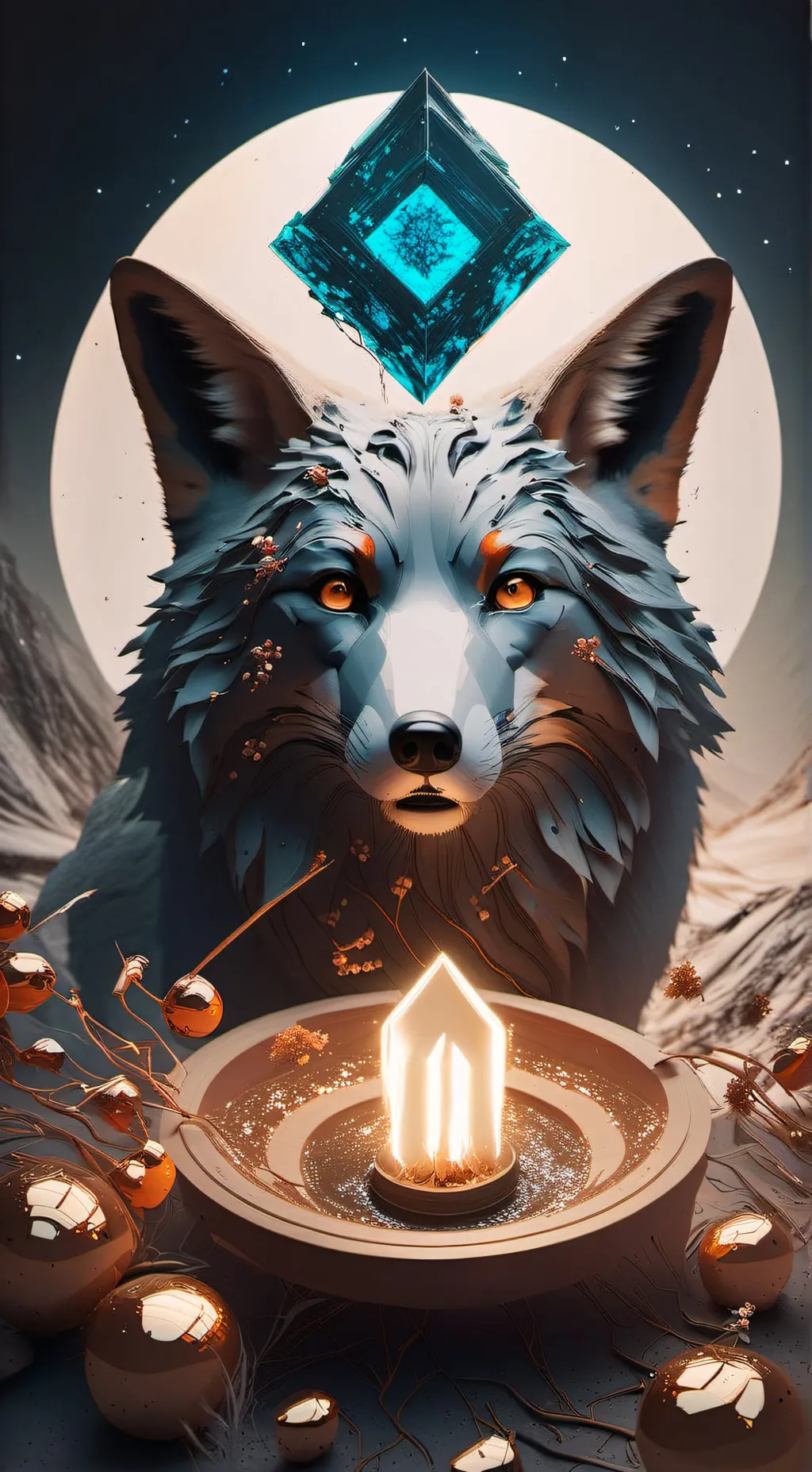 ai character: The fox story. background