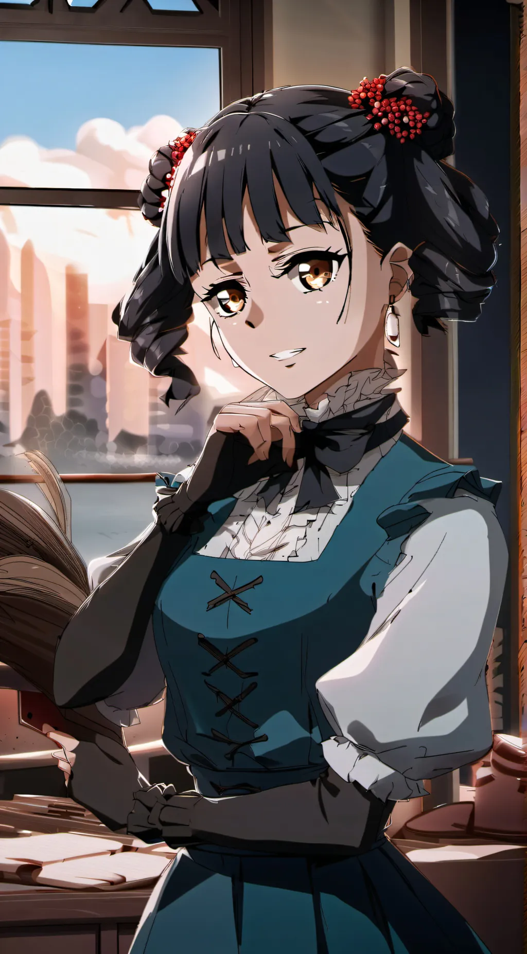 ai character: emmas 1st sister  background