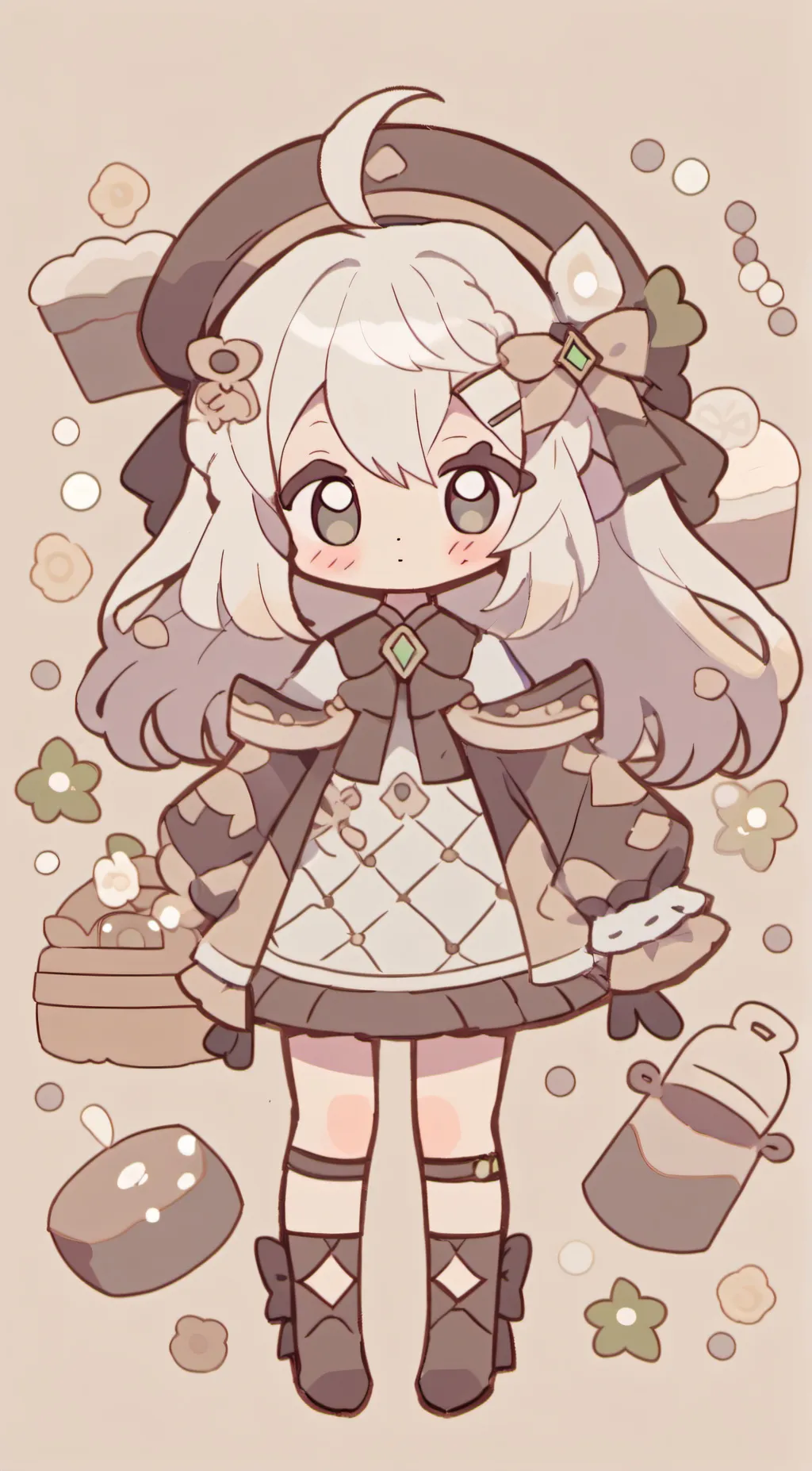 ai character: cocoa background