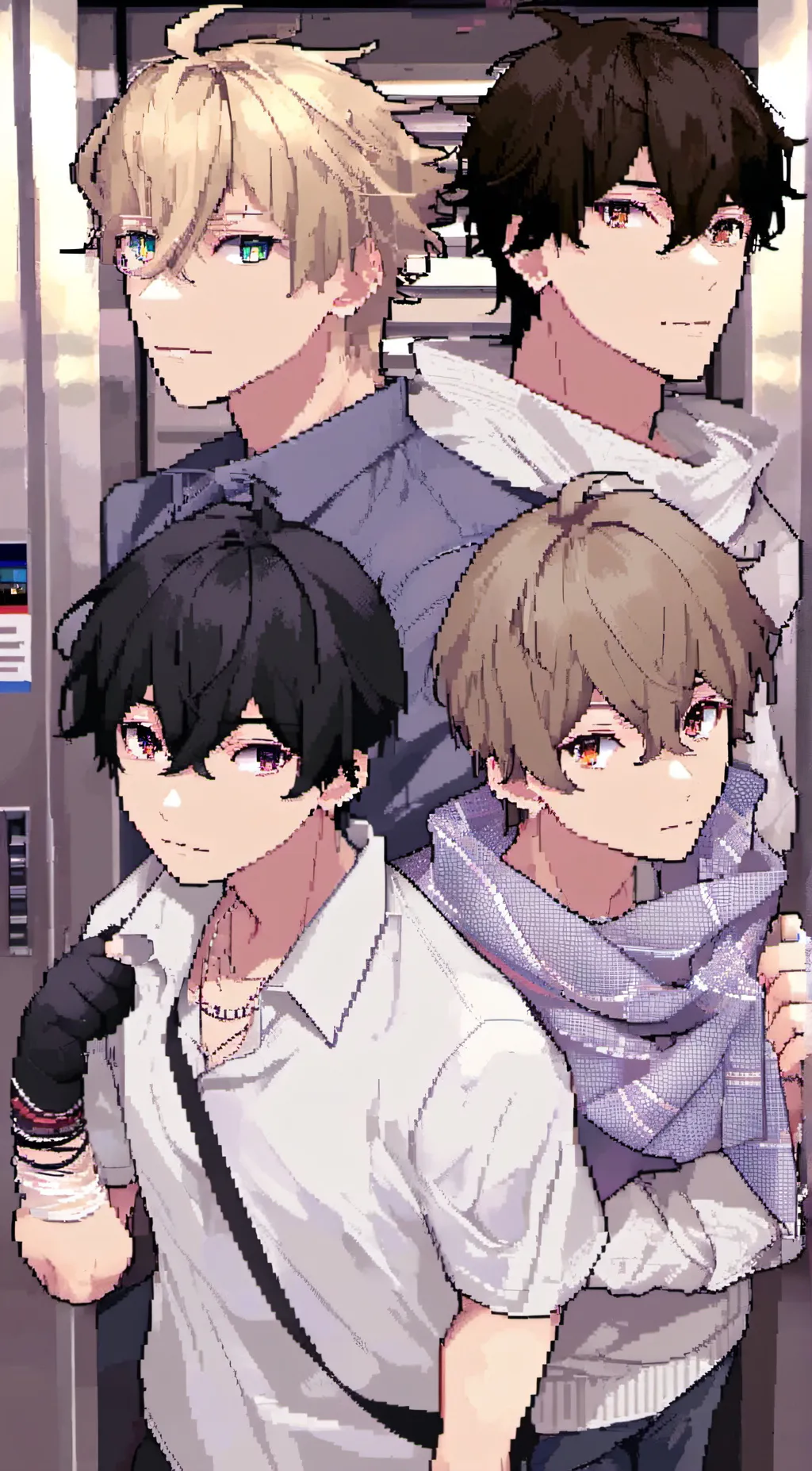 ai character: stuck in elevator background