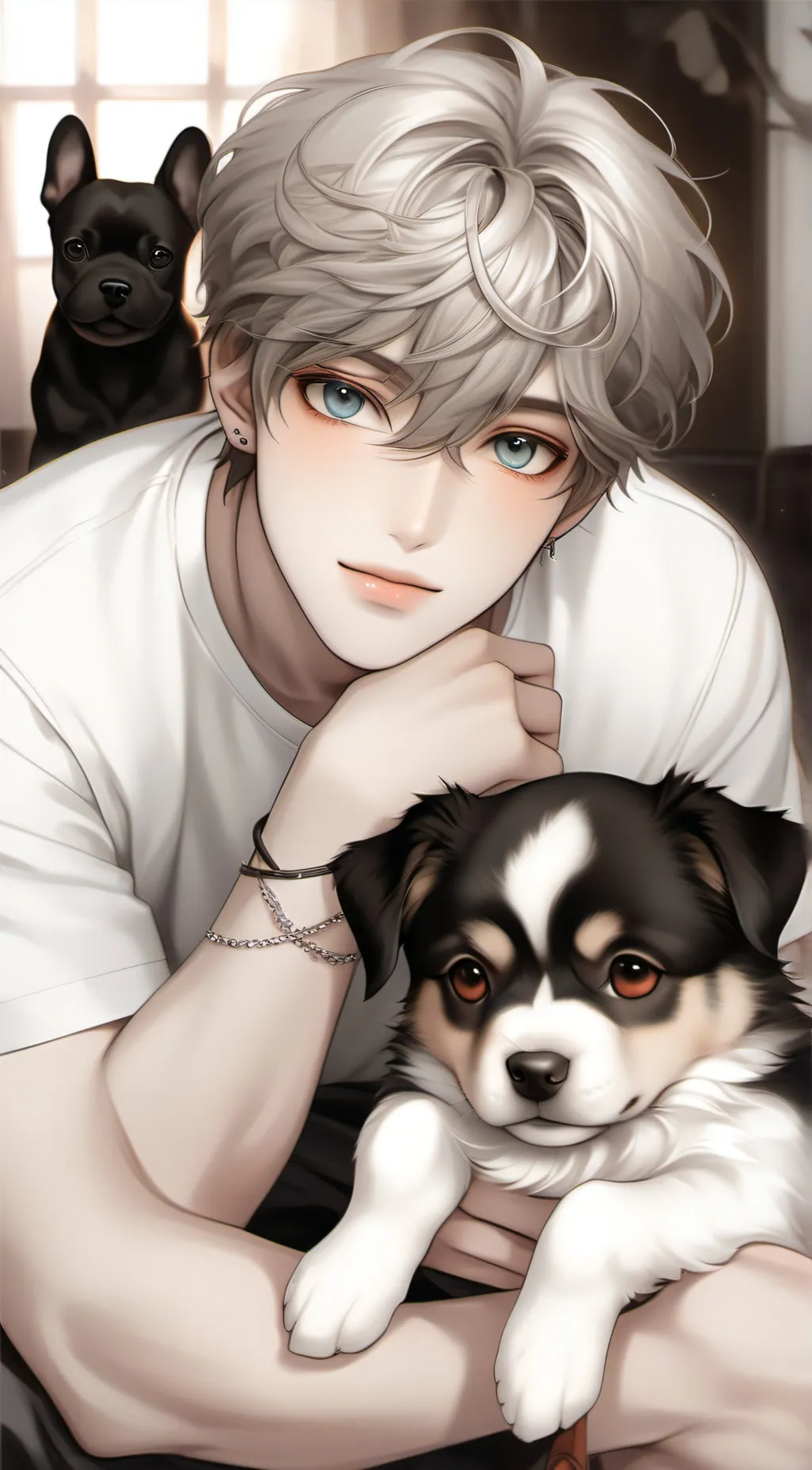 ai character: Adrian  background