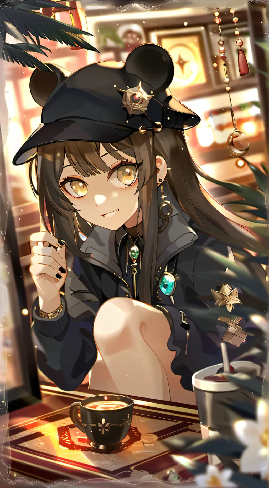 ai character: Ashley  background