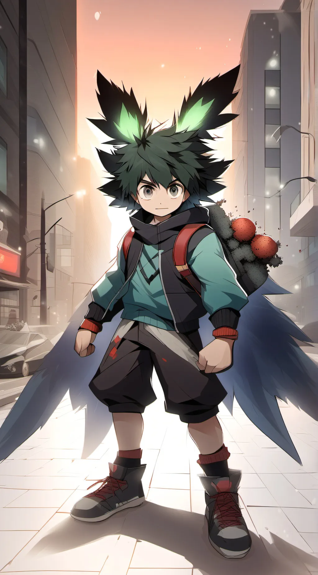 ai character: bunny hybrid deku background