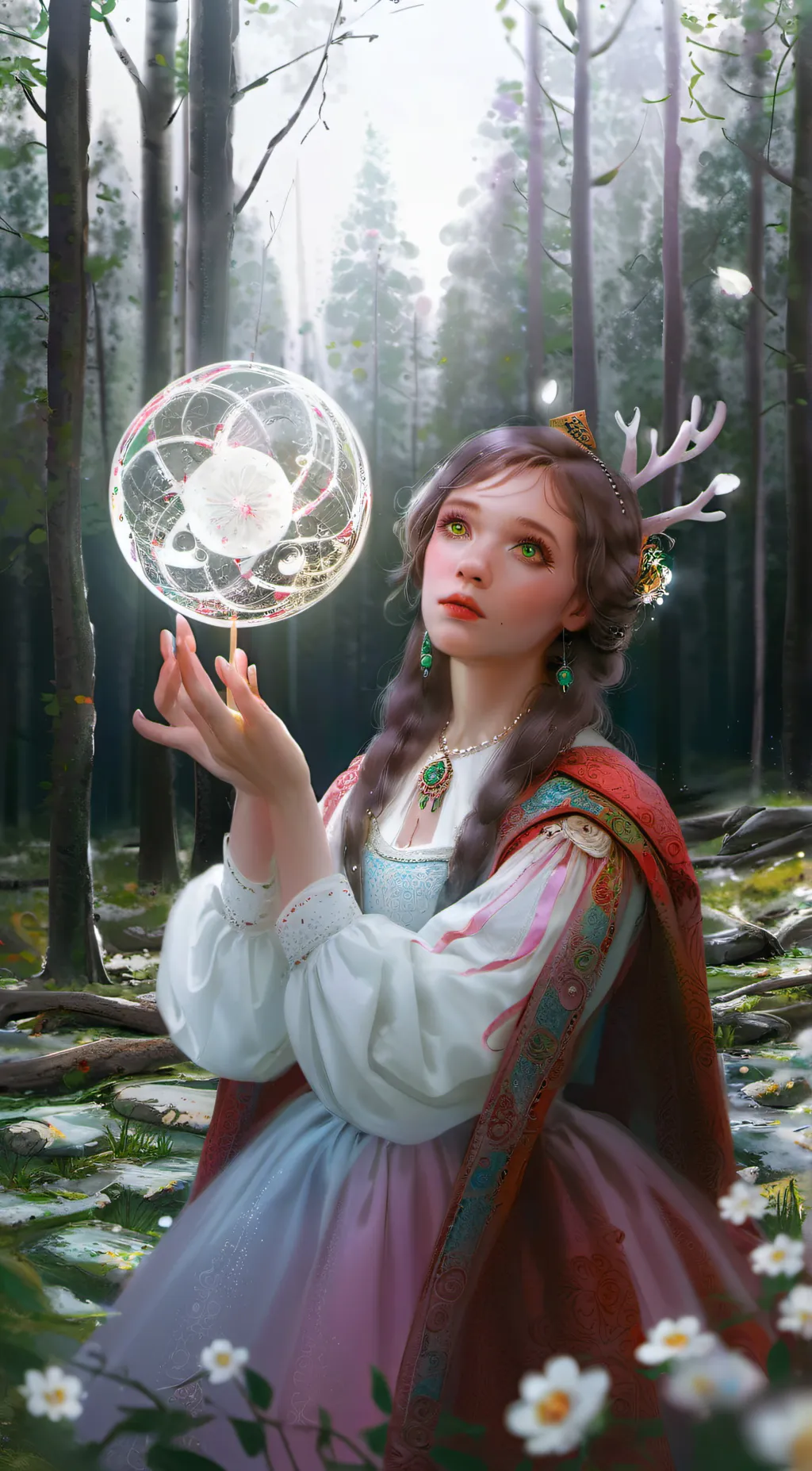 ai character: Celestial  background