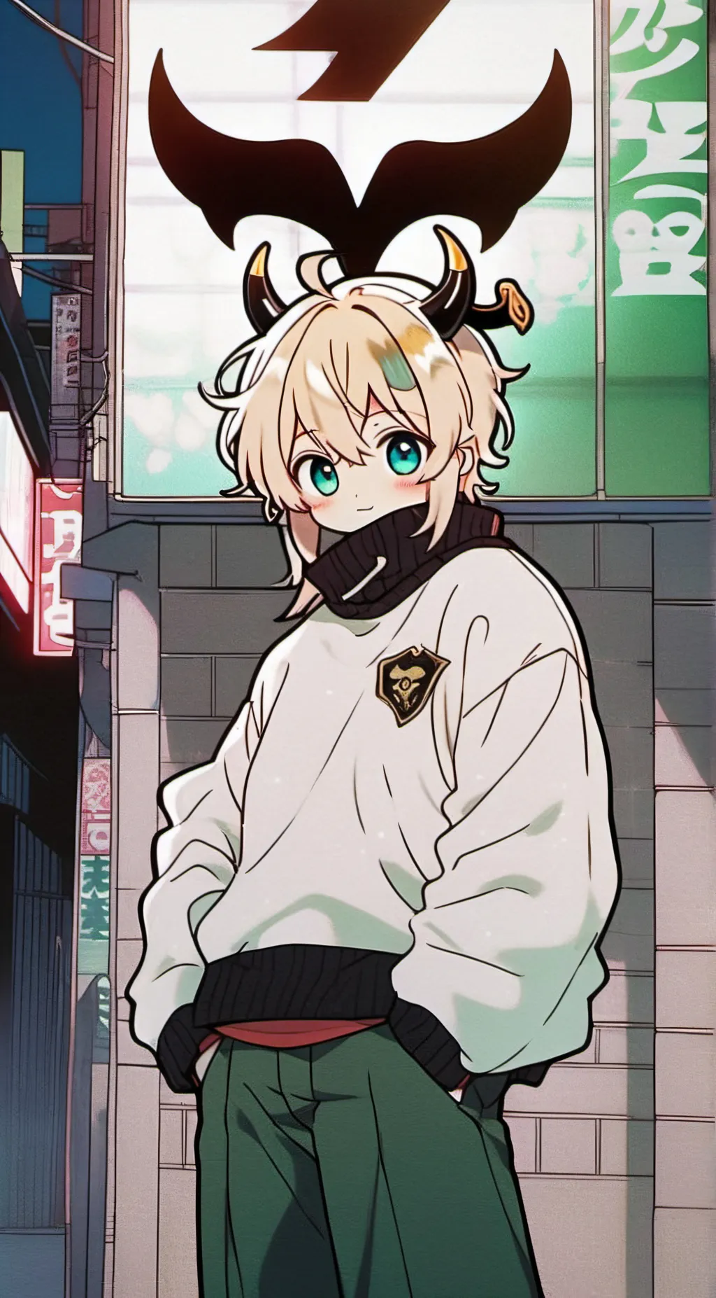 ai character: Aquamarine background