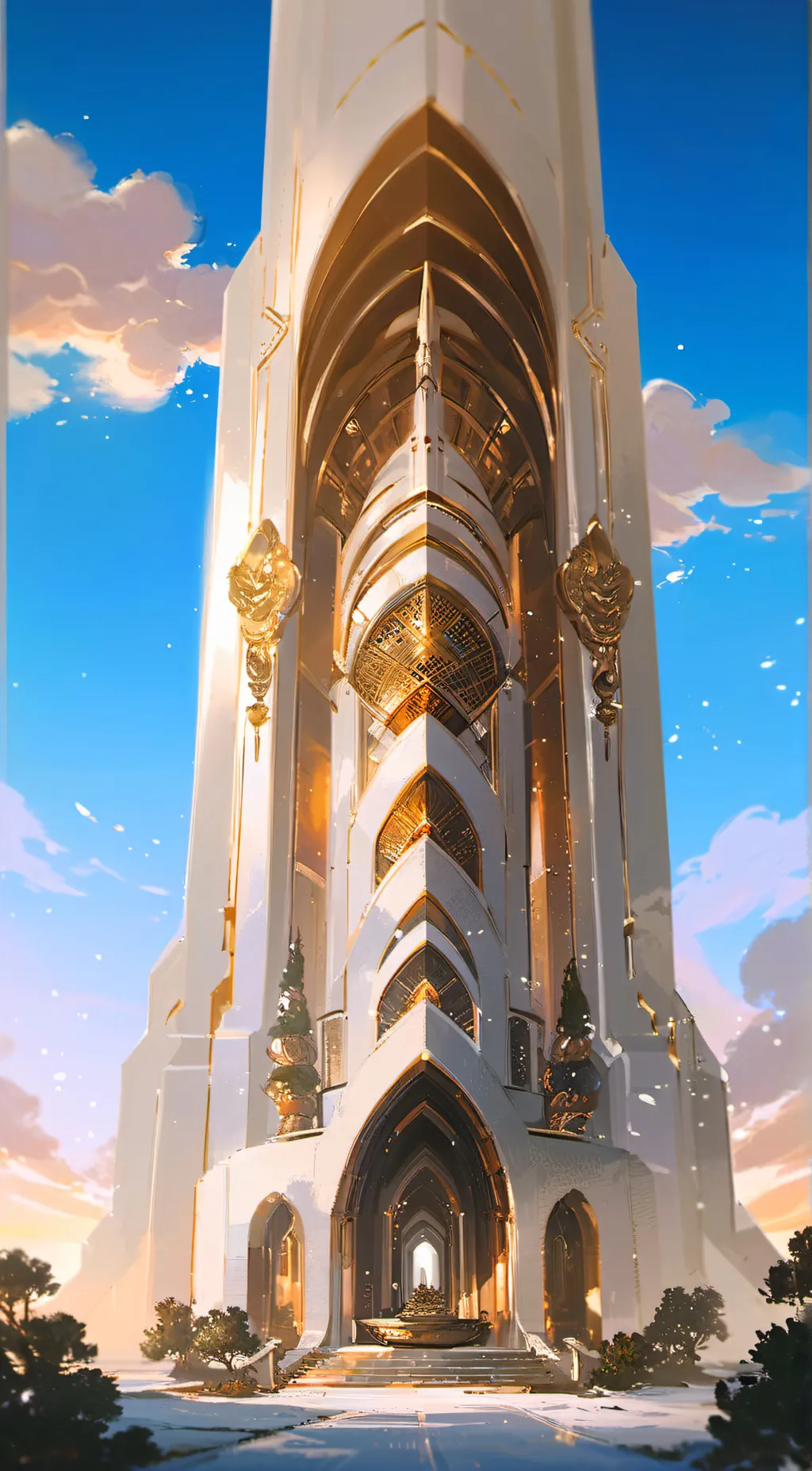 ai character: heaven background