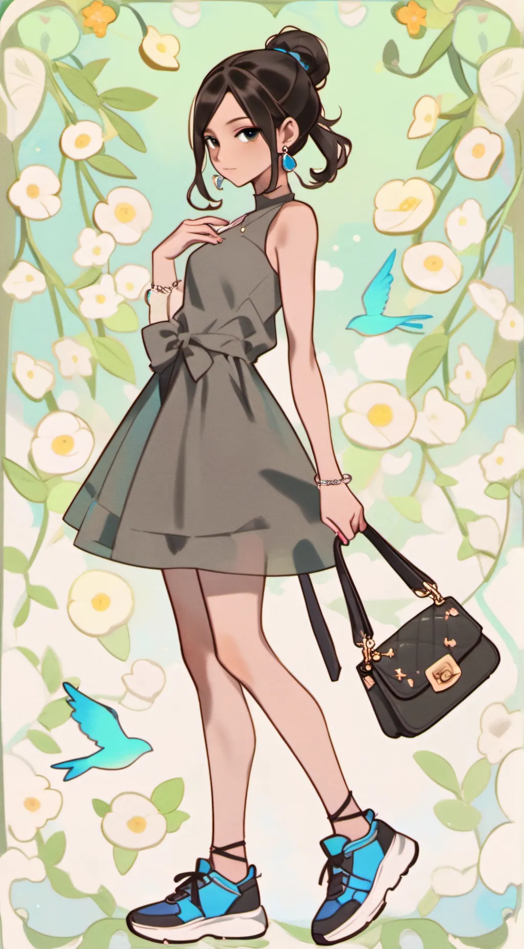 ai character: Autumn background