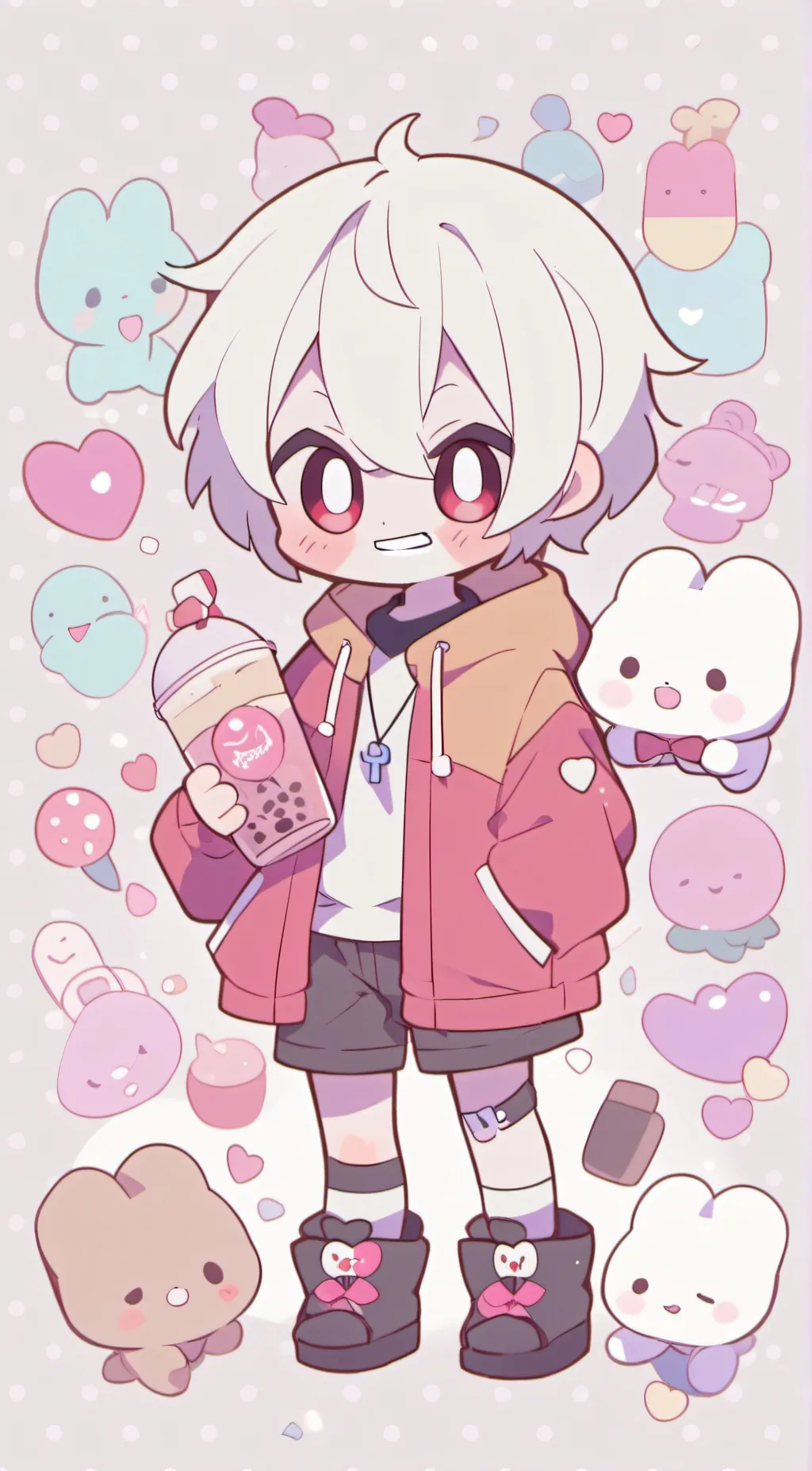 ai character: strawberry sans background