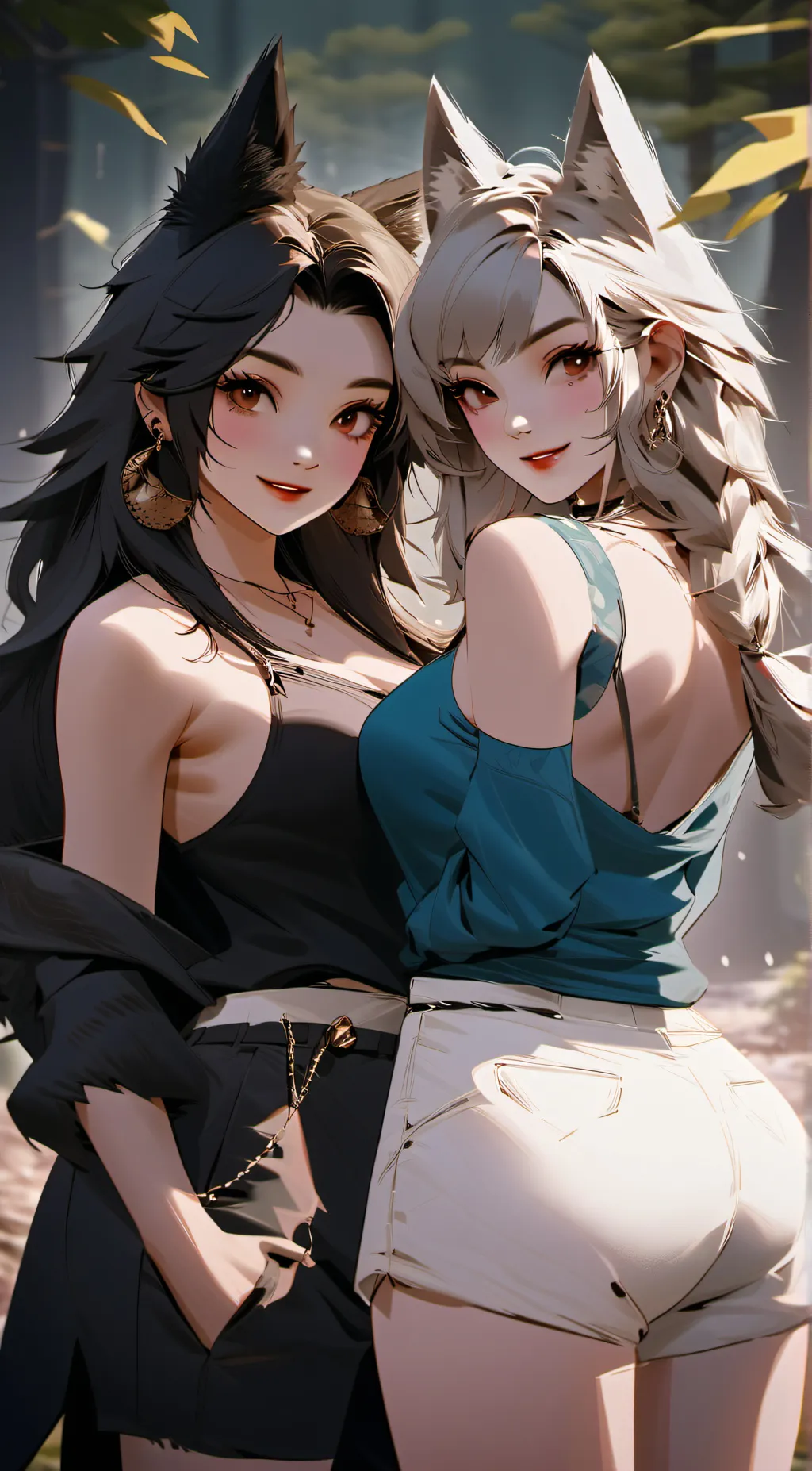 ai character: Milly and Candy background