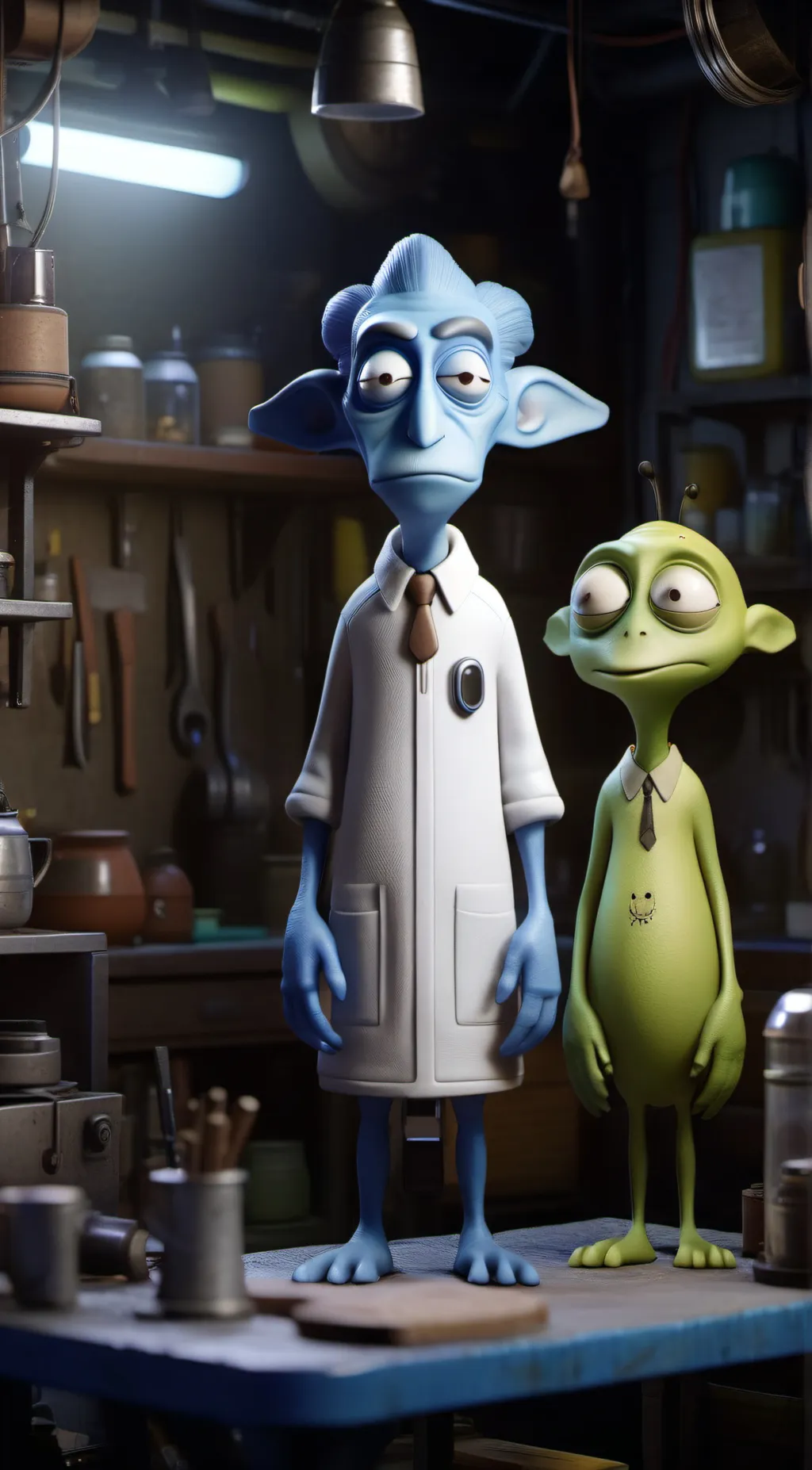 ai character: Wrick and morty background