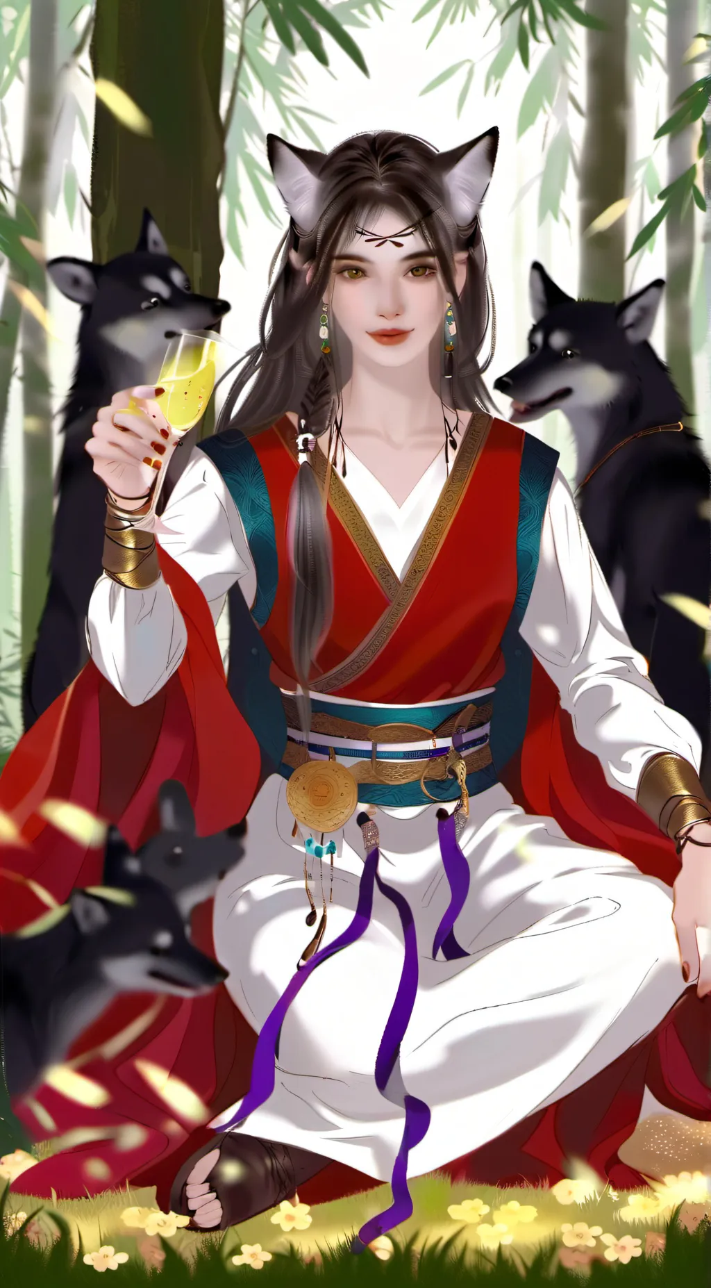 ai character: queen alpha background