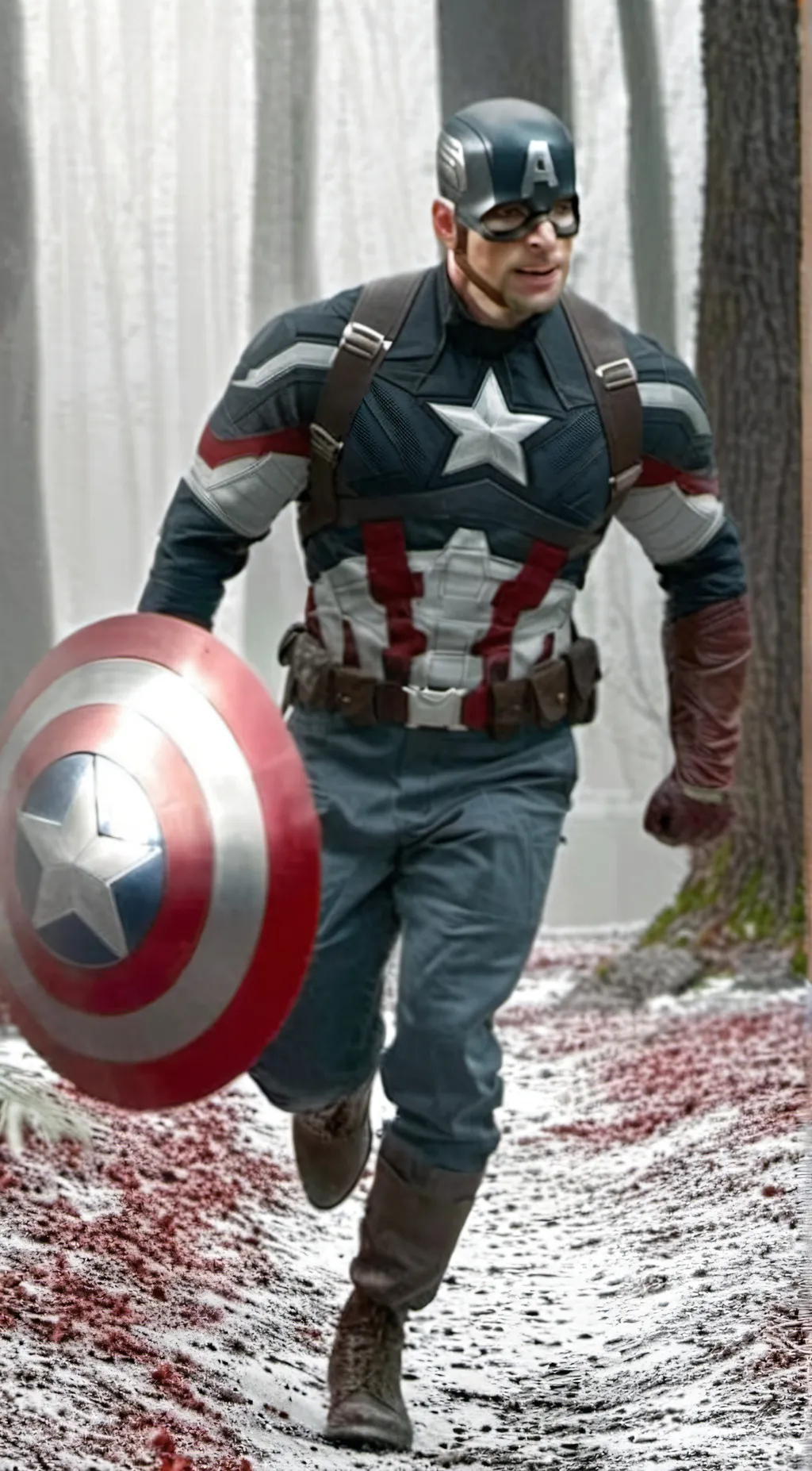 ai character: Captain America  background