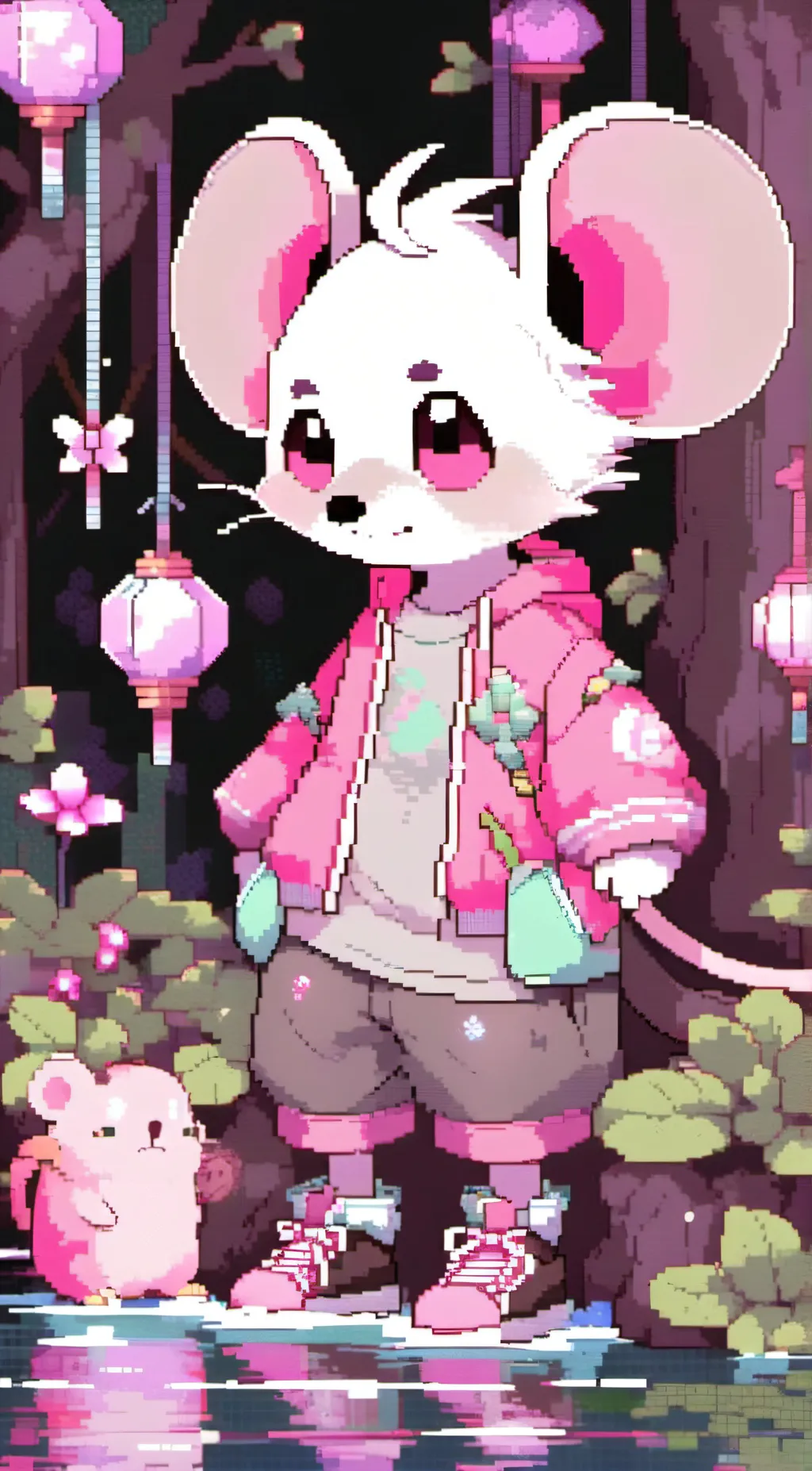 ai character: watertin background