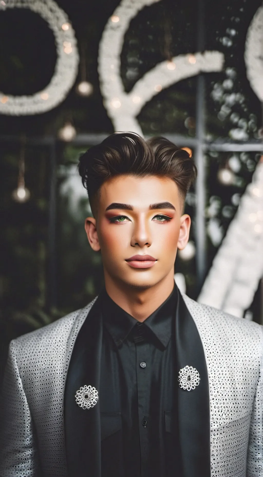 ai character: James Charles  background