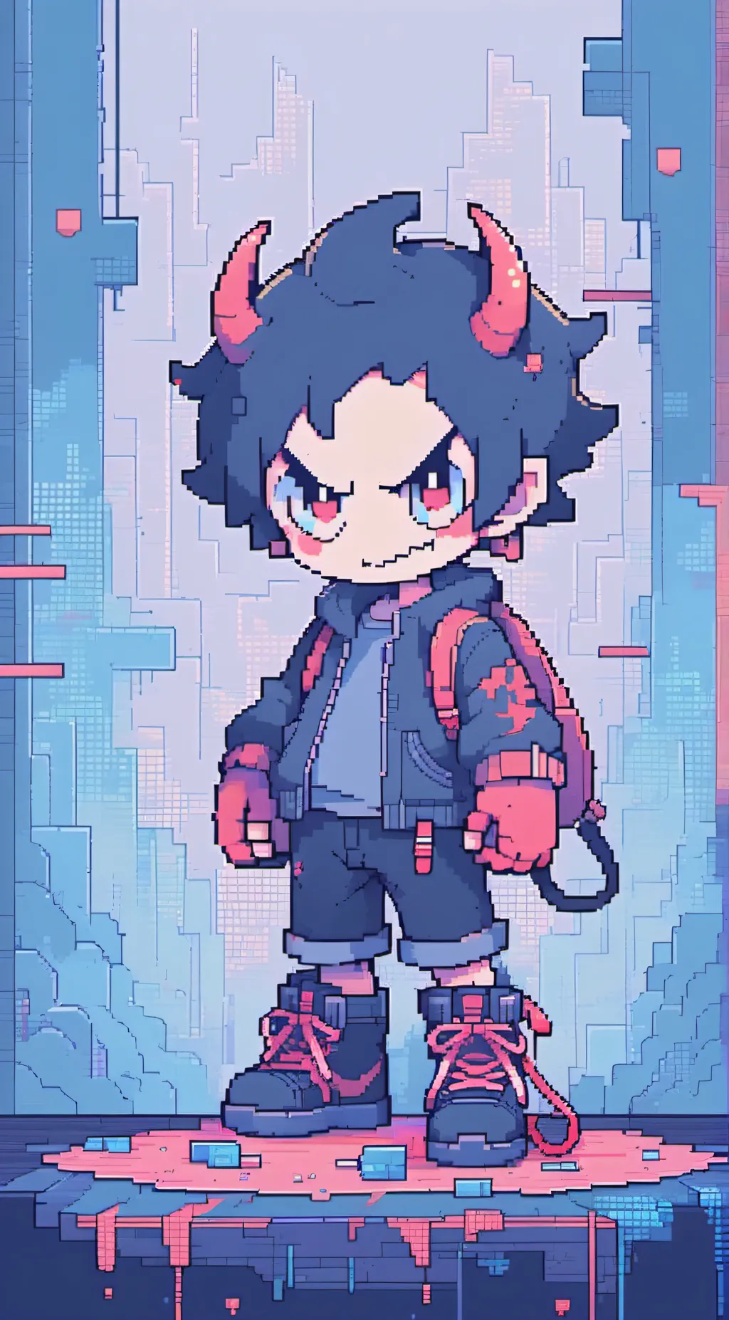 ai character: ink demon background